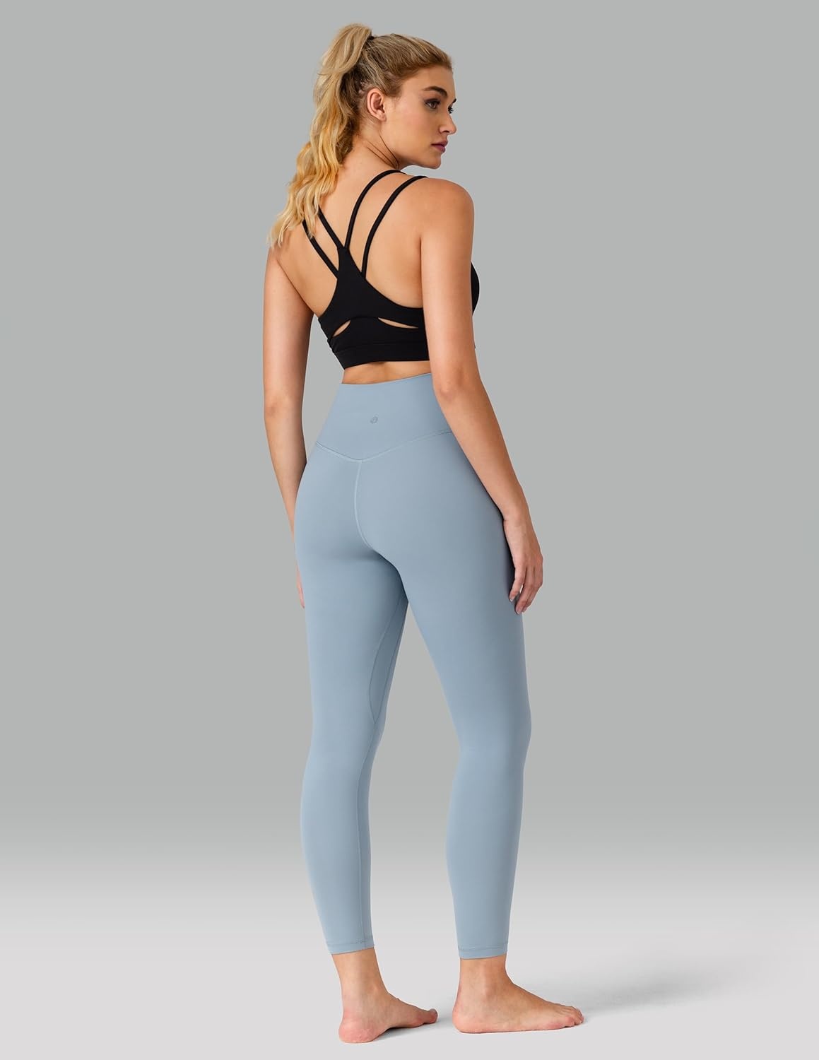 image:imageColorfulkoala Dreamlux No Front Seam Leggings for Women 2528 Inseam High Waisted Buttery Soft Yoga PantsFaded Denim