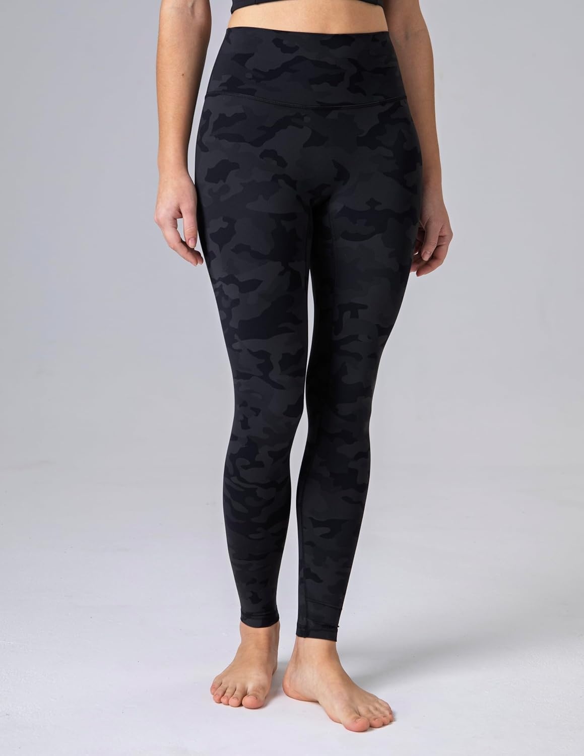 image:imageColorfulkoala Dreamlux No Front Seam Leggings for Women 2528 Inseam High Waisted Buttery Soft Yoga PantsGrey Camouflage