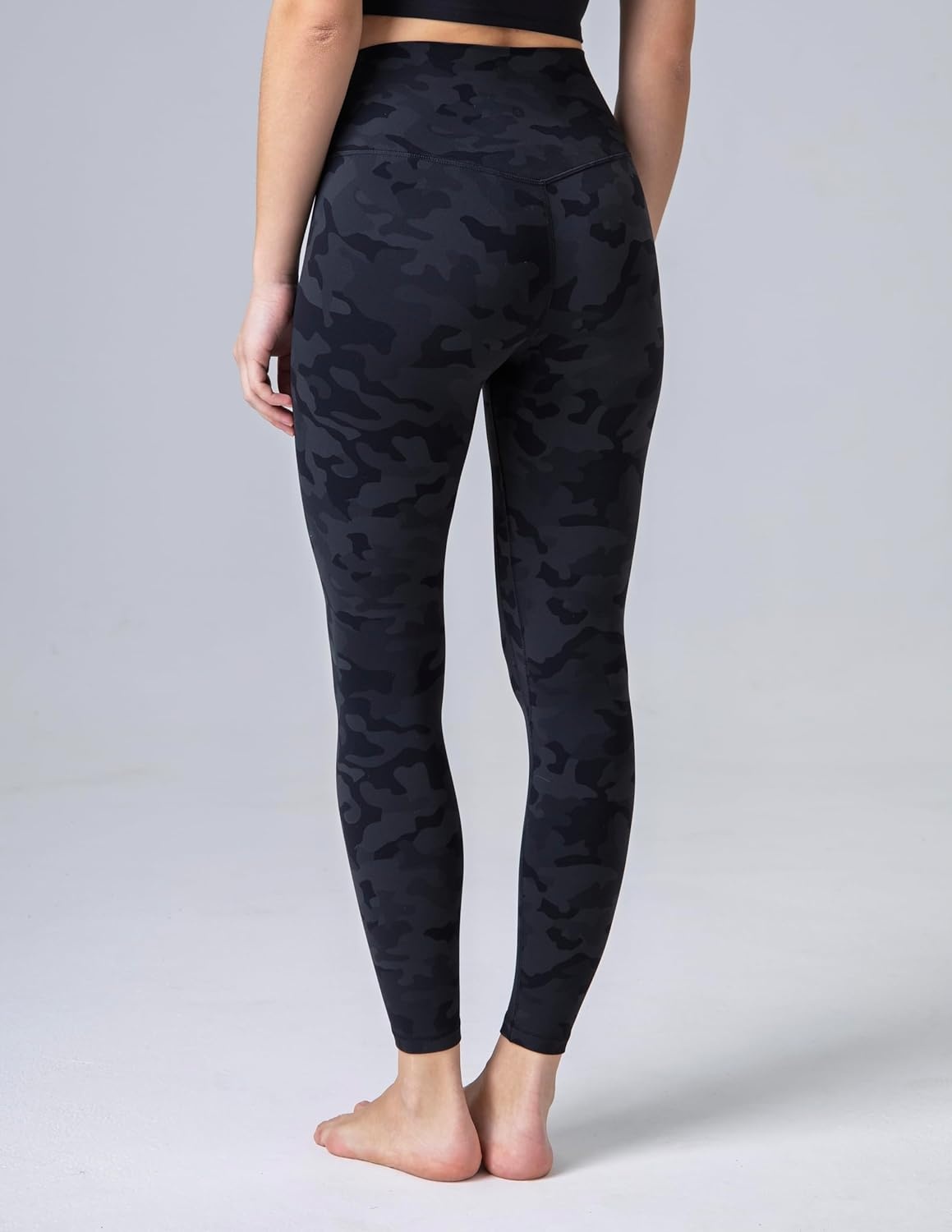 image:imageColorfulkoala Dreamlux No Front Seam Leggings for Women 2528 Inseam High Waisted Buttery Soft Yoga PantsGrey Camouflage