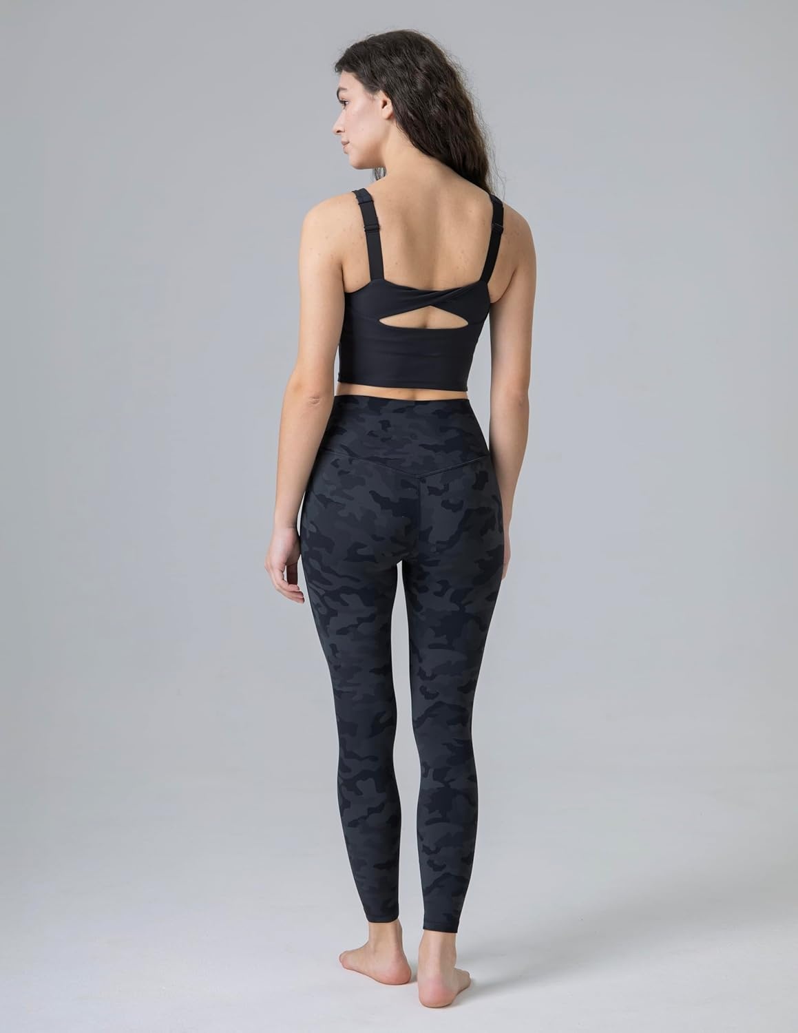 image:imageColorfulkoala Dreamlux No Front Seam Leggings for Women 2528 Inseam High Waisted Buttery Soft Yoga PantsGrey Camouflage