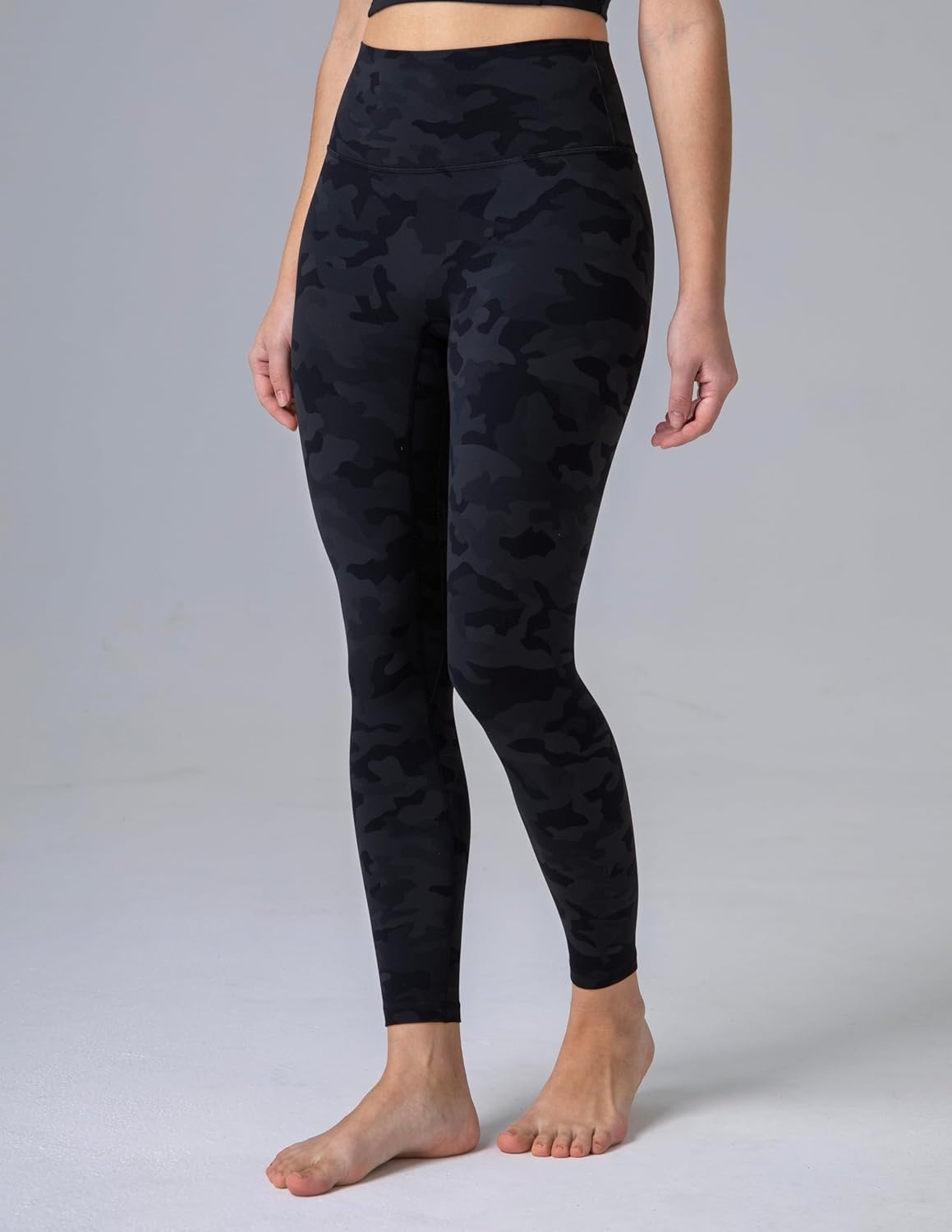 image:imageColorfulkoala Dreamlux No Front Seam Leggings for Women 2528 Inseam High Waisted Buttery Soft Yoga PantsGrey Camouflage
