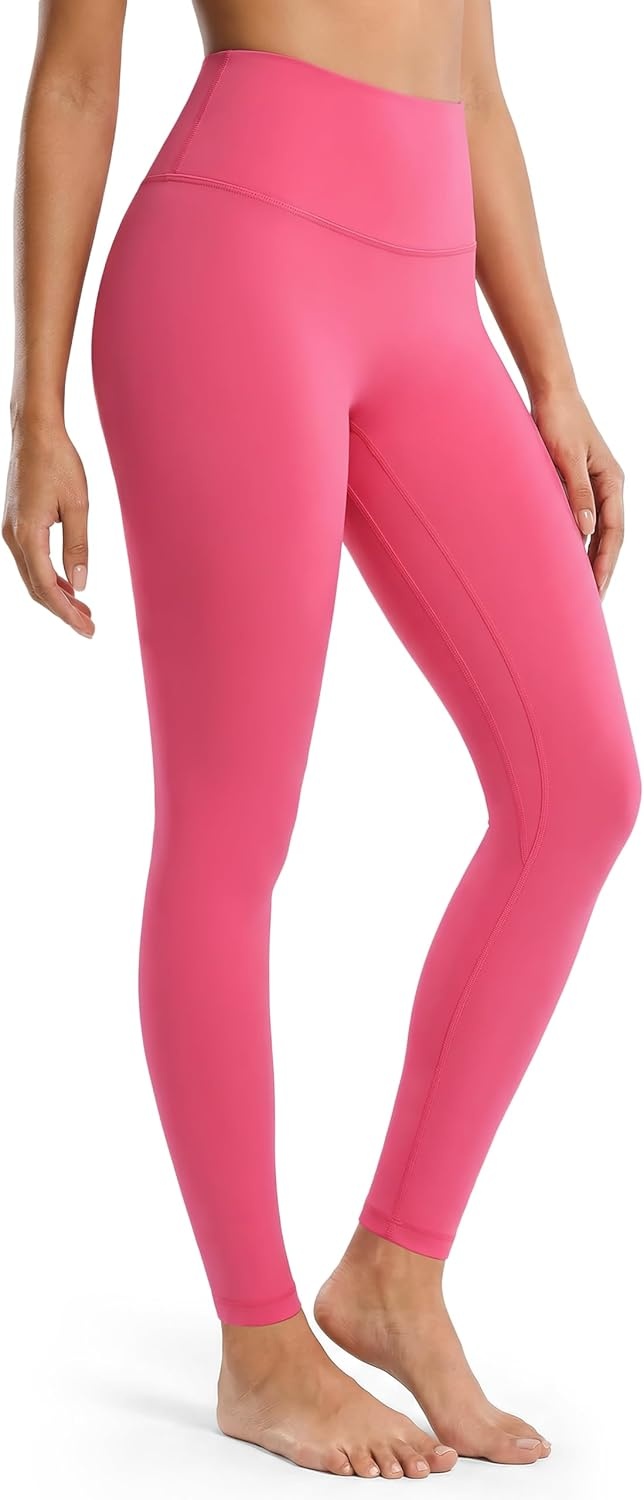 image:imageColorfulkoala Dreamlux No Front Seam Leggings for Women 2528 Inseam High Waisted Buttery Soft Yoga PantsHot Pink