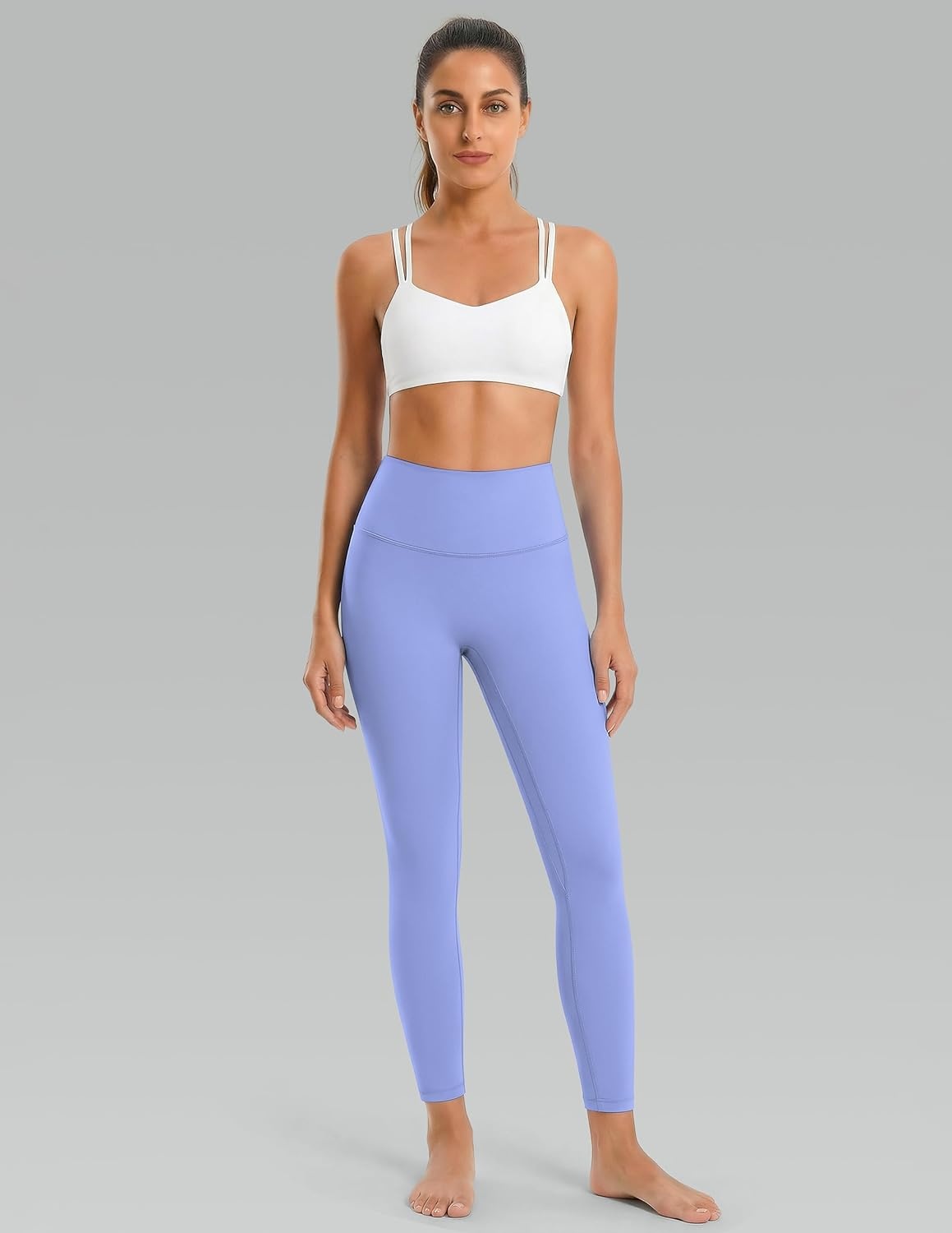 image:imageColorfulkoala Dreamlux No Front Seam Leggings for Women 2528 Inseam High Waisted Buttery Soft Yoga PantsJacaranda Purple