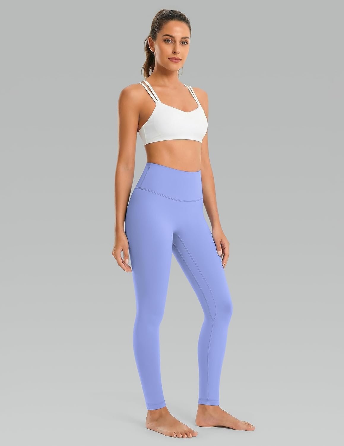 image:imageColorfulkoala Dreamlux No Front Seam Leggings for Women 2528 Inseam High Waisted Buttery Soft Yoga PantsJacaranda Purple