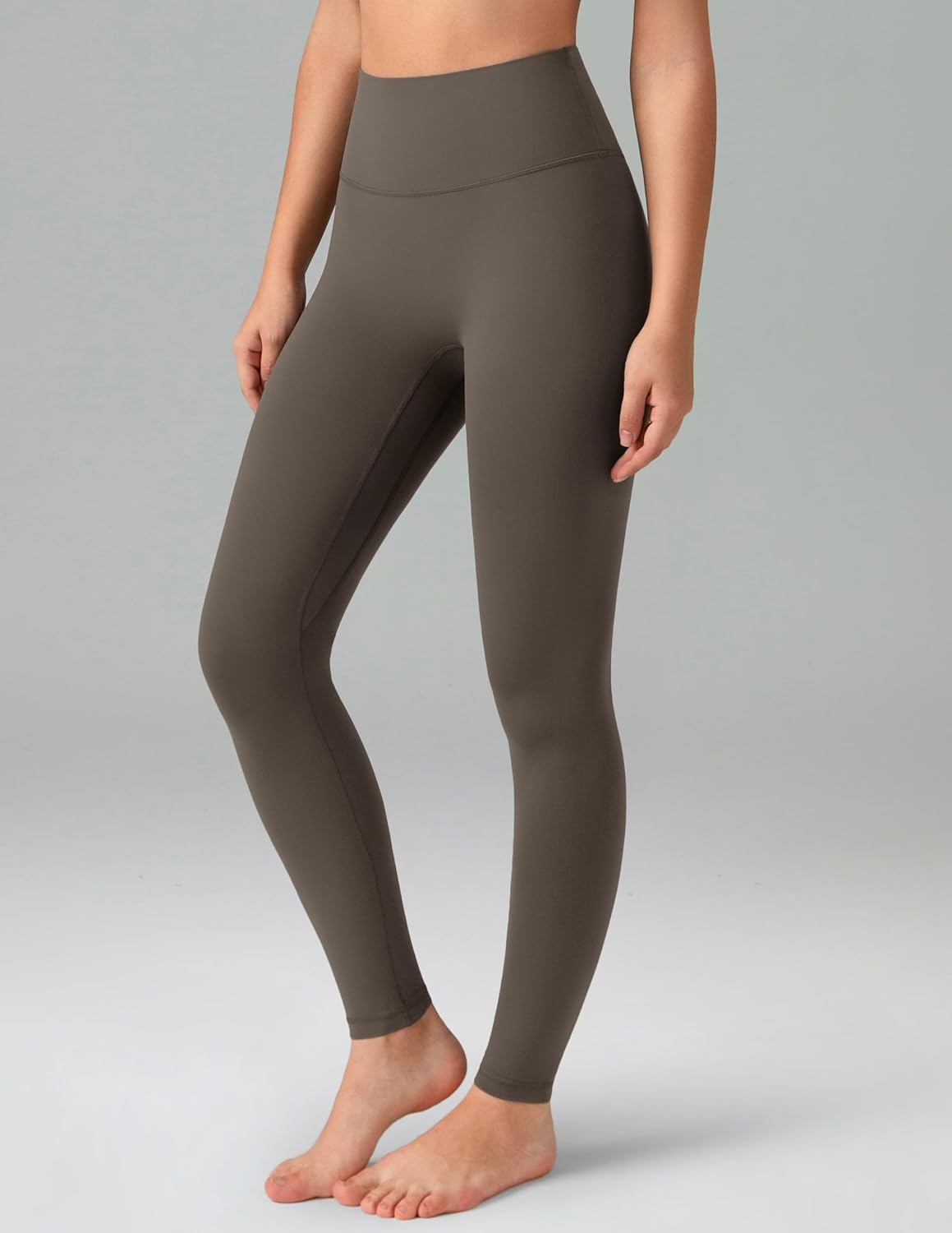 image:imageColorfulkoala Dreamlux No Front Seam Leggings for Women 2528 Inseam High Waisted Buttery Soft Yoga PantsMajor Brown