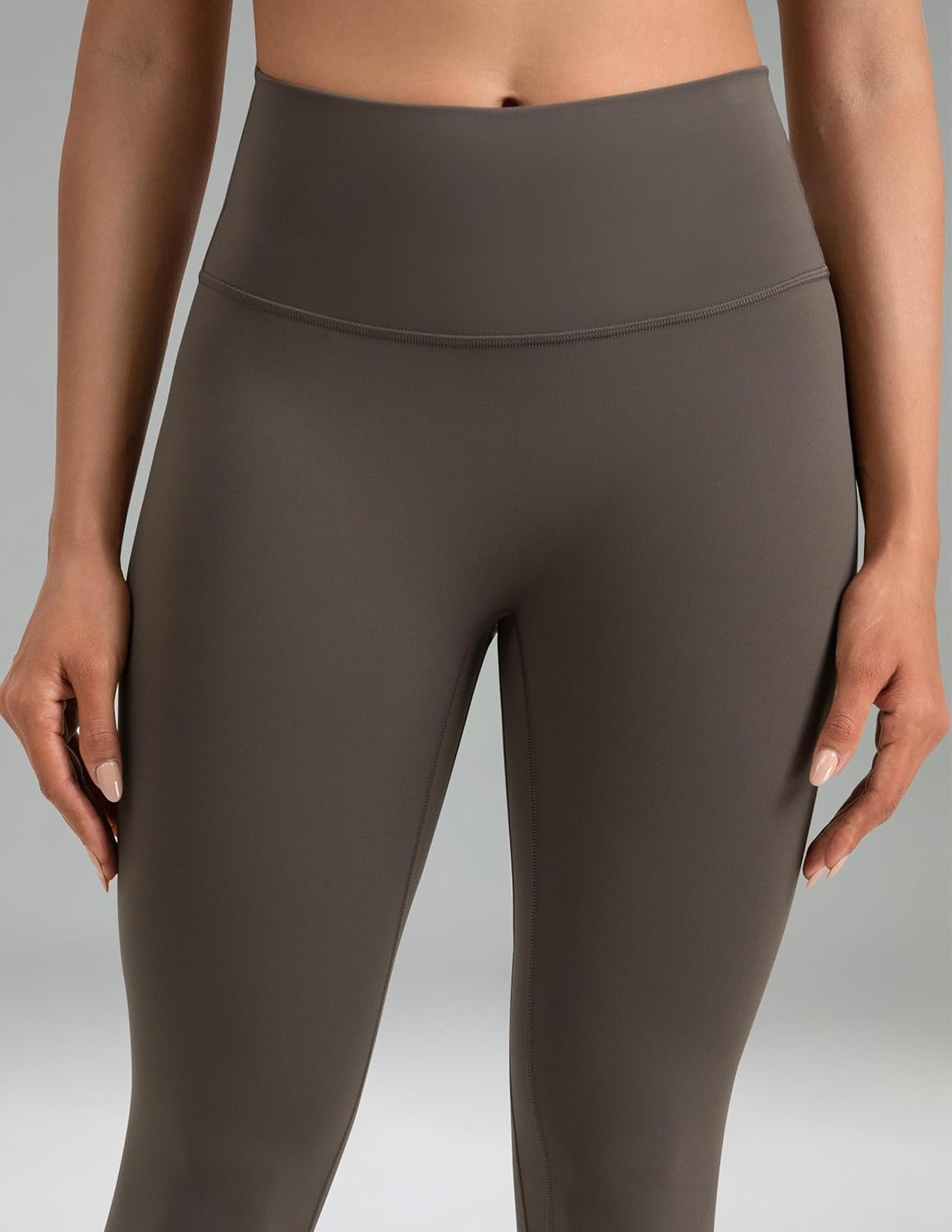 image:imageColorfulkoala Dreamlux No Front Seam Leggings for Women 2528 Inseam High Waisted Buttery Soft Yoga PantsMajor Brown