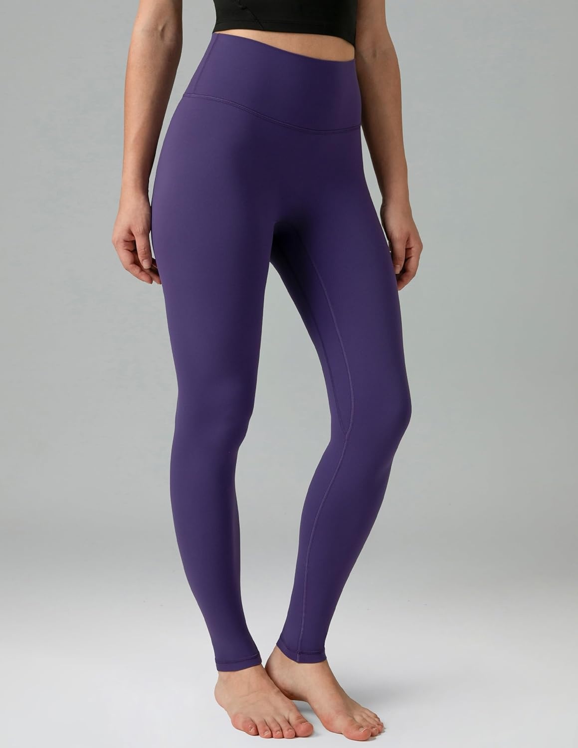 image:imageColorfulkoala Dreamlux No Front Seam Leggings for Women 2528 Inseam High Waisted Buttery Soft Yoga PantsMulberry Purple