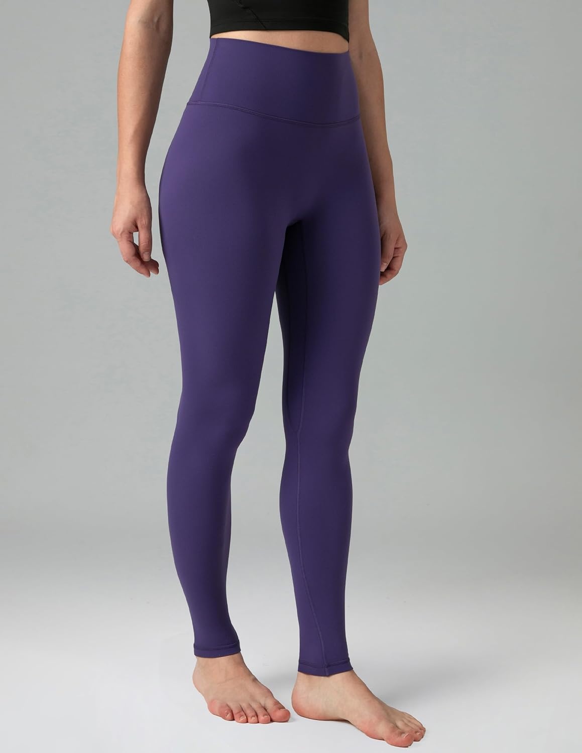 image:imageColorfulkoala Dreamlux No Front Seam Leggings for Women 2528 Inseam High Waisted Buttery Soft Yoga PantsMulberry Purple