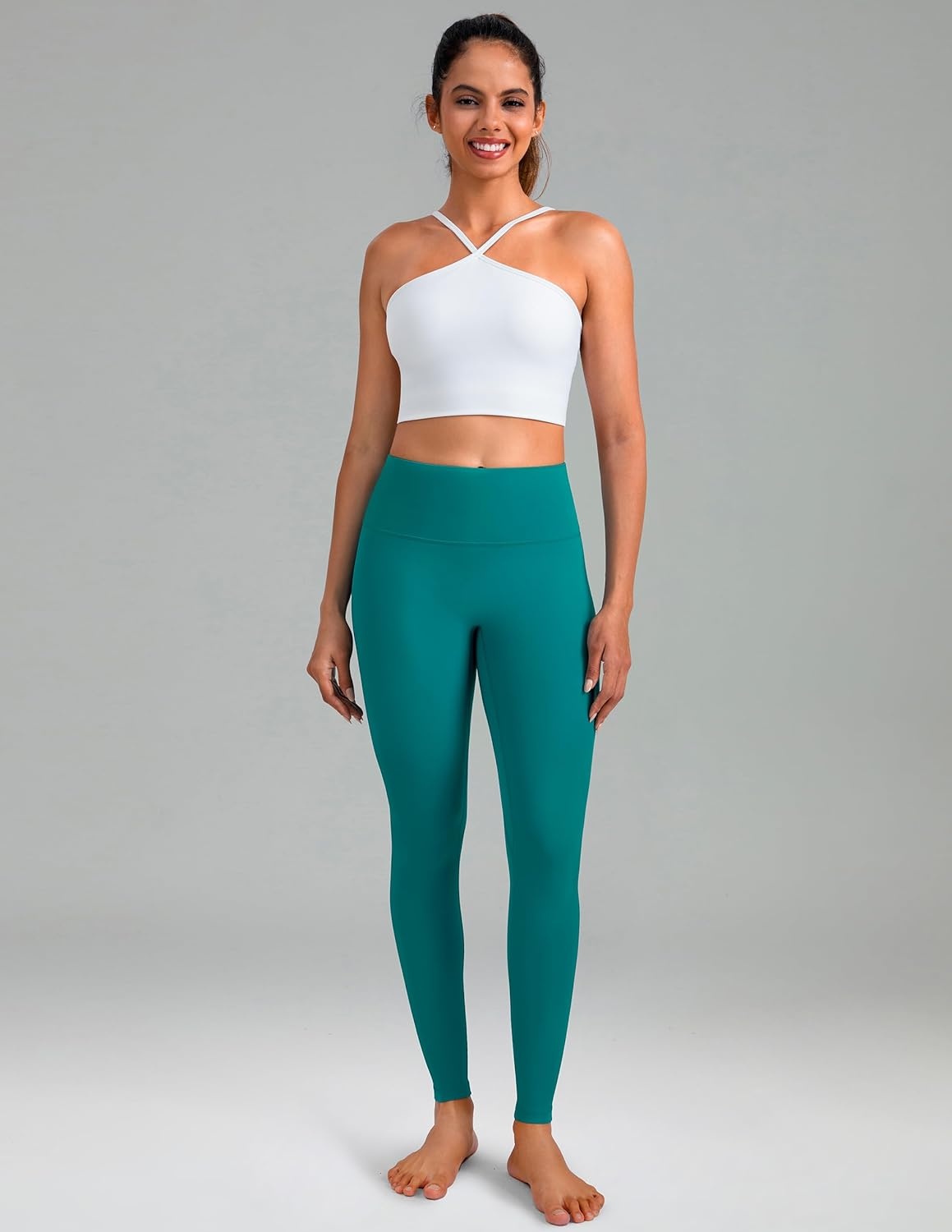 image:imageColorfulkoala Dreamlux No Front Seam Leggings for Women 2528 Inseam High Waisted Buttery Soft Yoga PantsNavigate