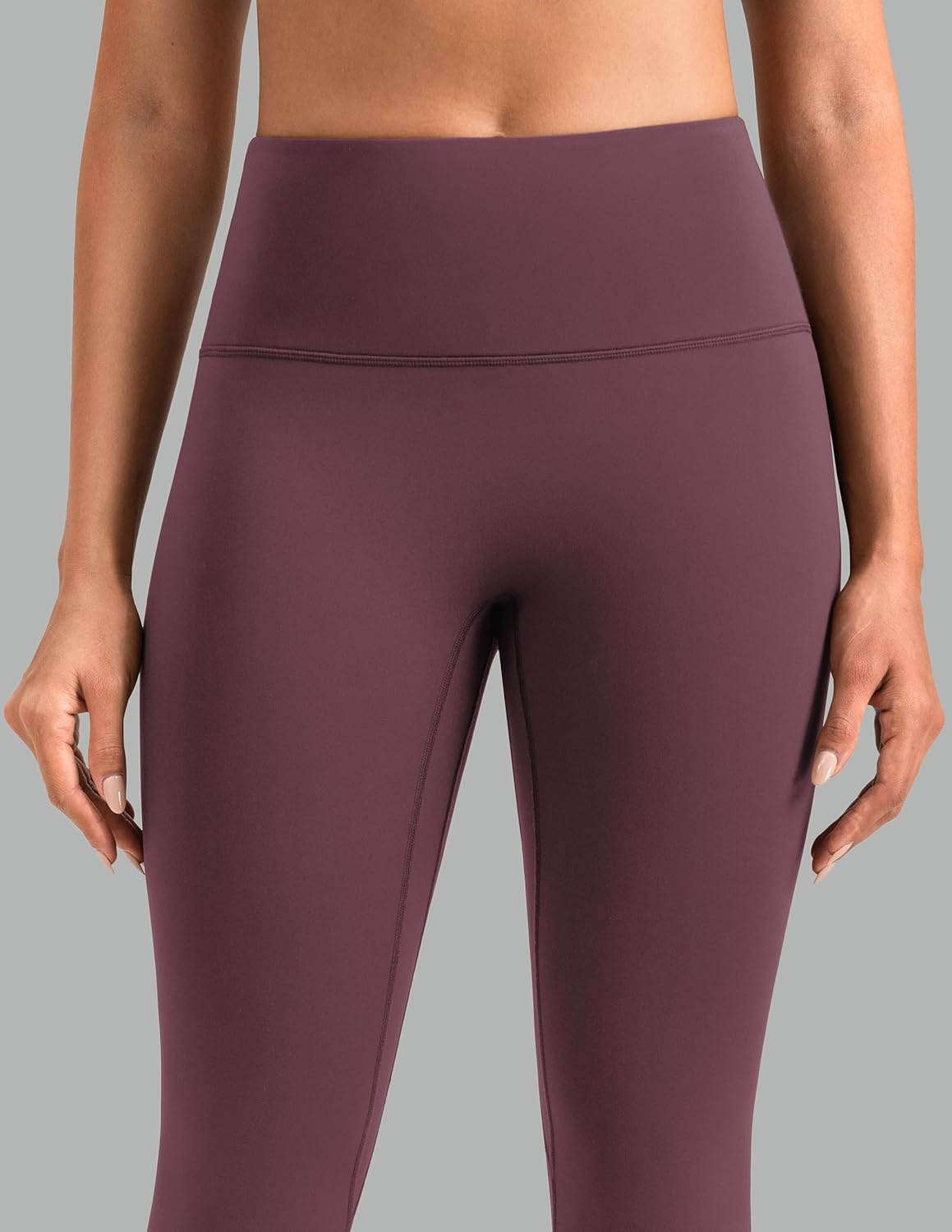 image:imageColorfulkoala Dreamlux No Front Seam Leggings for Women 2528 Inseam High Waisted Buttery Soft Yoga PantsPlum Red