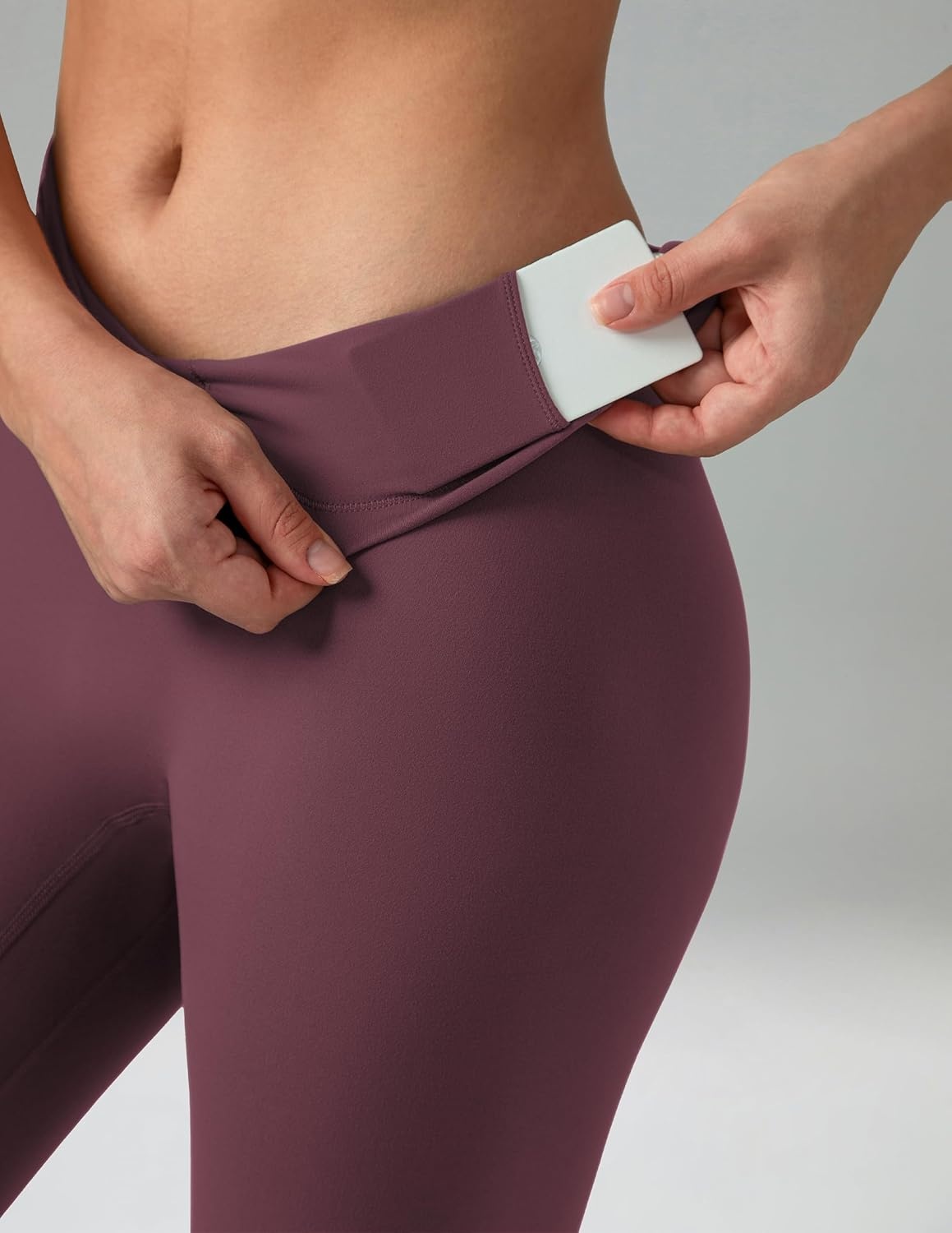 image:imageColorfulkoala Dreamlux No Front Seam Leggings for Women 2528 Inseam High Waisted Buttery Soft Yoga PantsPlum Red