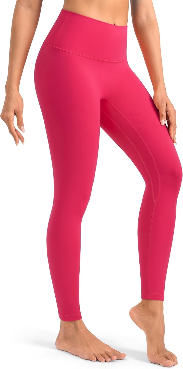 image:imageColorfulkoala Dreamlux No Front Seam Leggings for Women 2528 Inseam High Waisted Buttery Soft Yoga PantsRaspberry