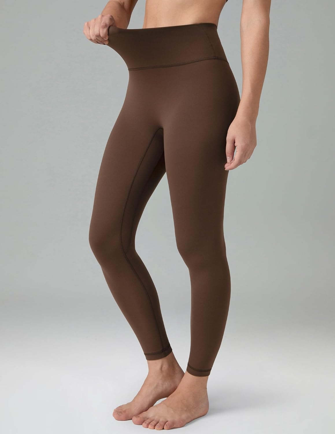 image:imageColorfulkoala Dreamlux No Front Seam Leggings for Women 2528 Inseam High Waisted Buttery Soft Yoga PantsRoasted Chestnut