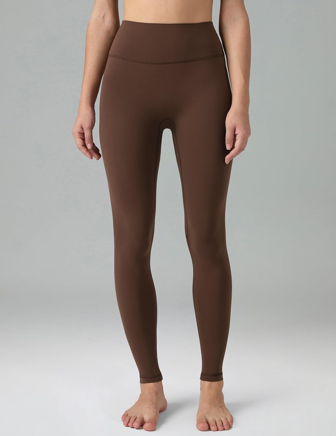 image:imageColorfulkoala Dreamlux No Front Seam Leggings for Women 2528 Inseam High Waisted Buttery Soft Yoga PantsRoasted Chestnut