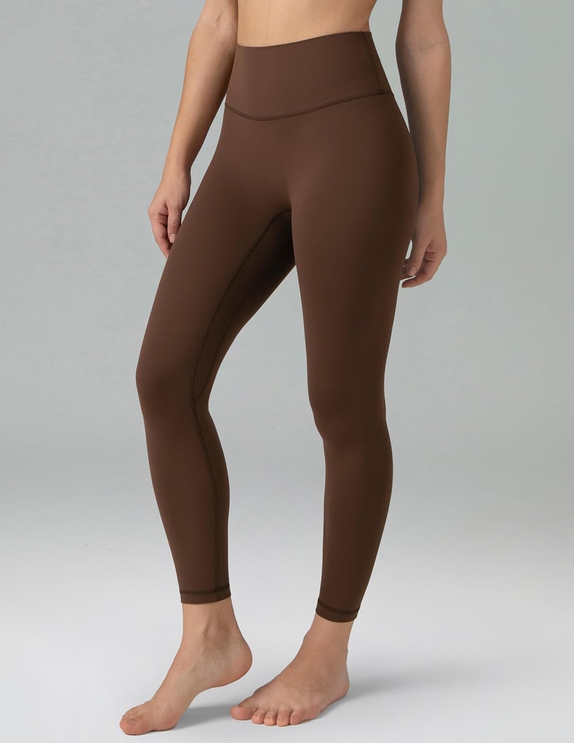 image:imageColorfulkoala Dreamlux No Front Seam Leggings for Women 2528 Inseam High Waisted Buttery Soft Yoga PantsRoasted Chestnut