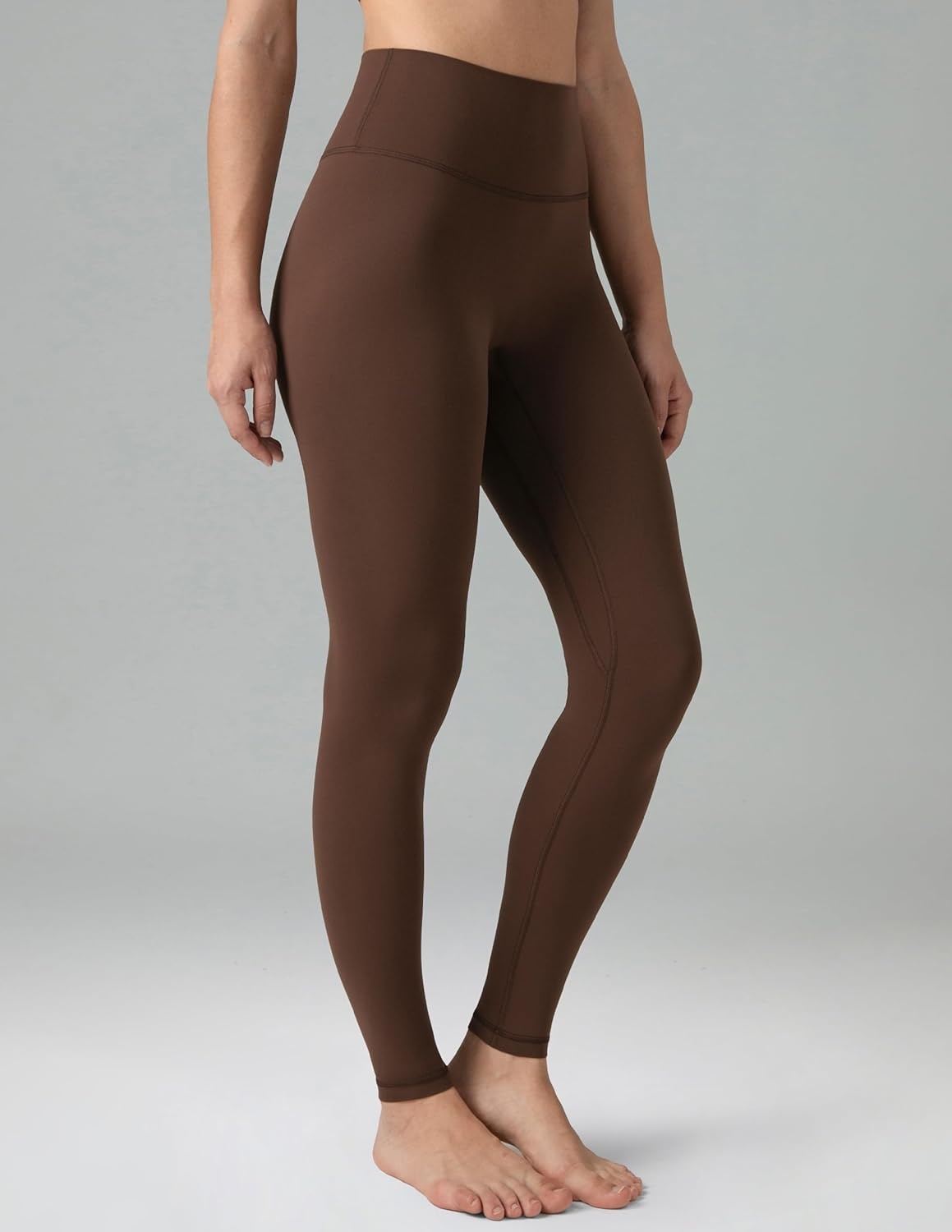 image:imageColorfulkoala Dreamlux No Front Seam Leggings for Women 2528 Inseam High Waisted Buttery Soft Yoga PantsRoasted Chestnut