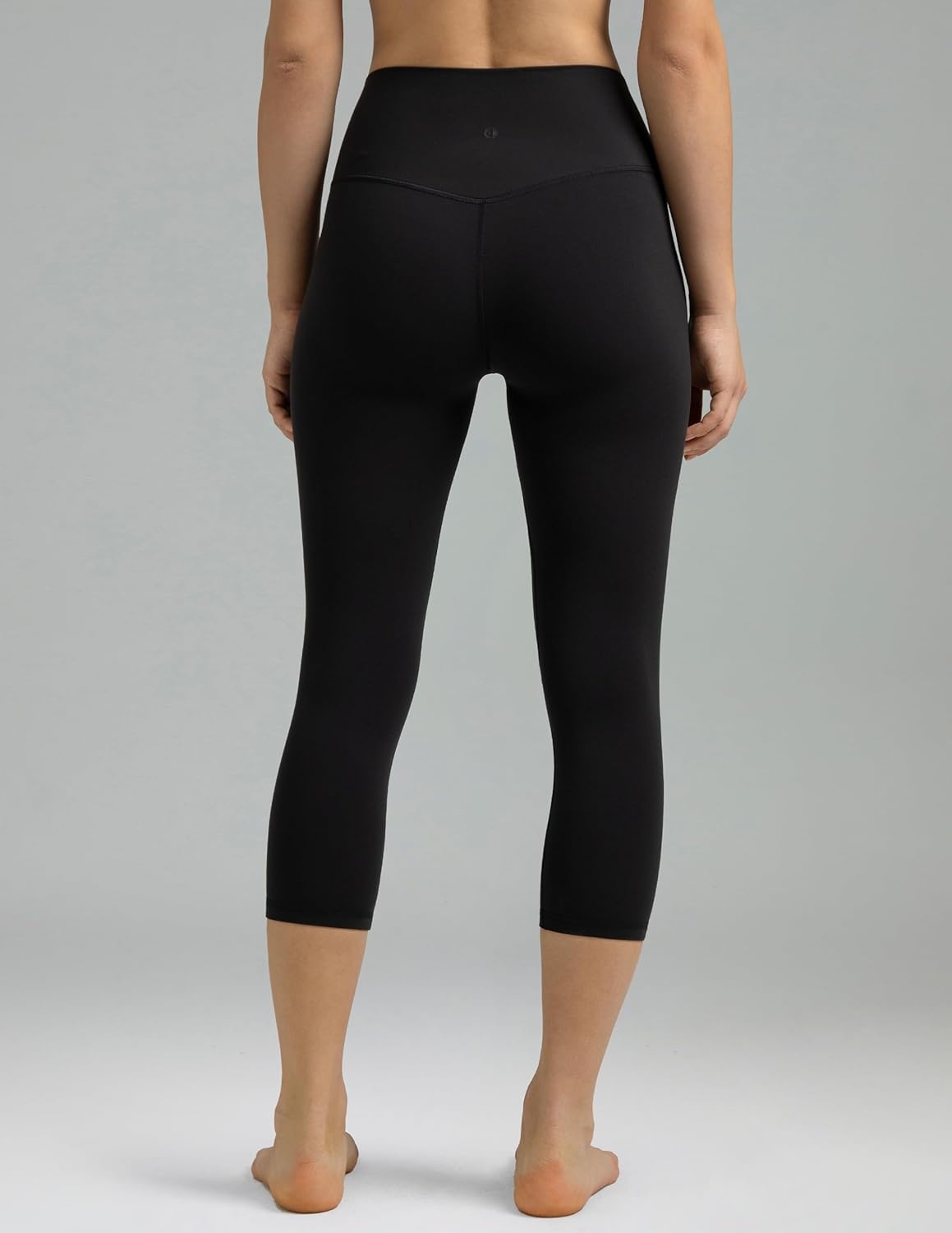 image:imageColorfulkoala Dreamlux No Front Seam Leggings for Women High Waisted Capris 21 Inseam Yoga PantsBlack