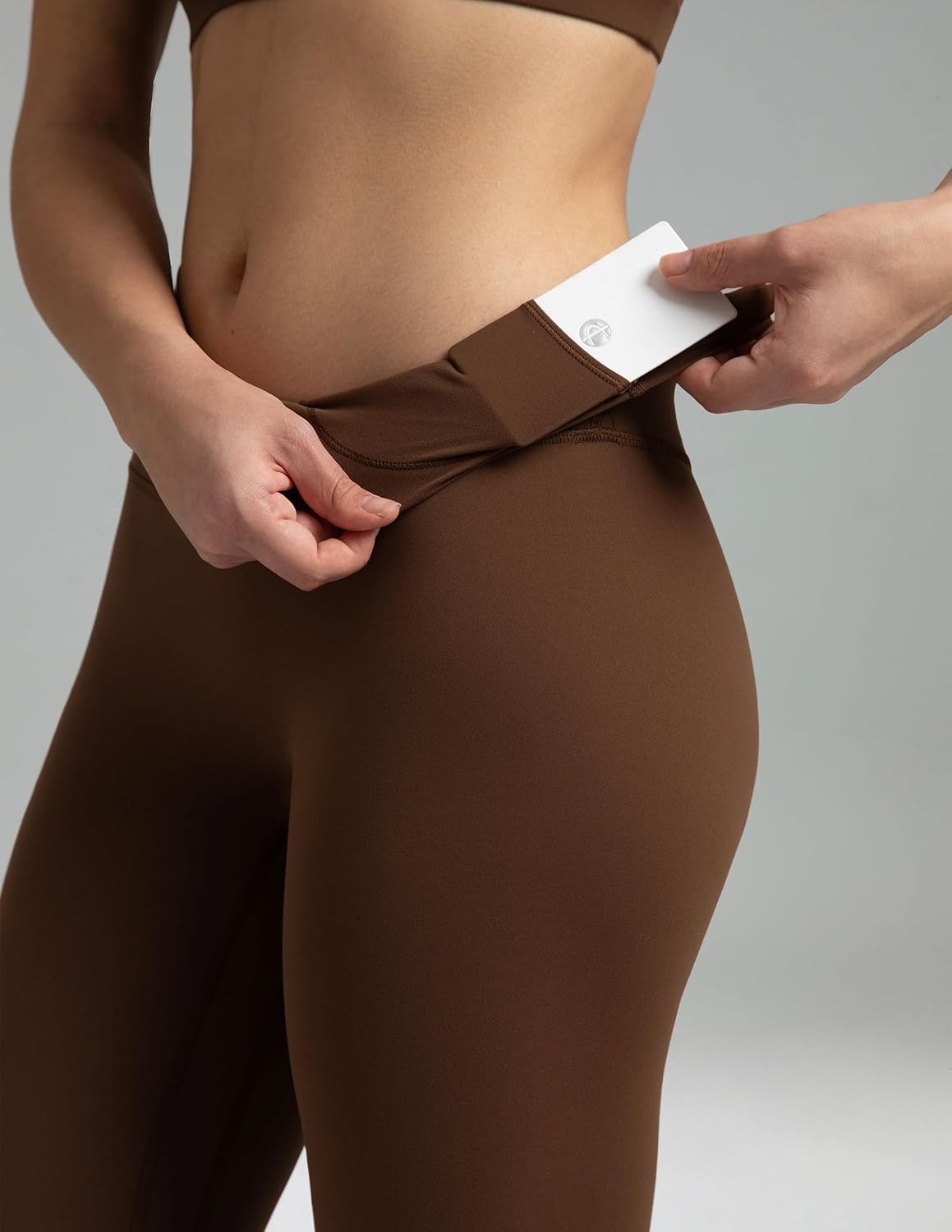 image:imageColorfulkoala Dreamlux No Front Seam Leggings for Women High Waisted Capris 21 Inseam Yoga PantsCocoa