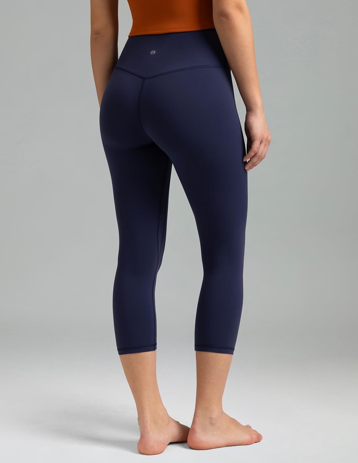 image:imageColorfulkoala Dreamlux No Front Seam Leggings for Women High Waisted Capris 21 Inseam Yoga PantsEclipse