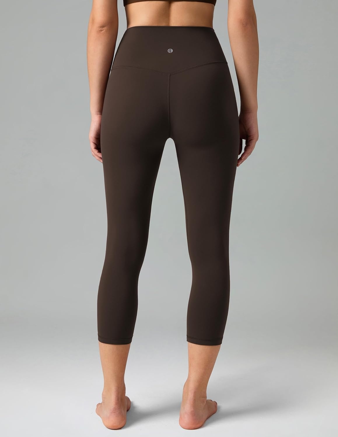 image:imageColorfulkoala Dreamlux No Front Seam Leggings for Women High Waisted Capris 21 Inseam Yoga PantsEspresso