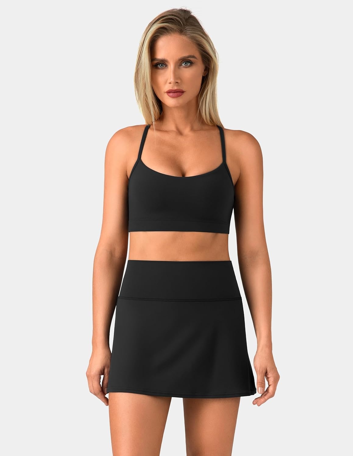 image:imageColorfulkoala Dreamlux Skirts for Women High Rise Athletic Golf Tennis Skorts Builtin Shorts with PocketsBlack
