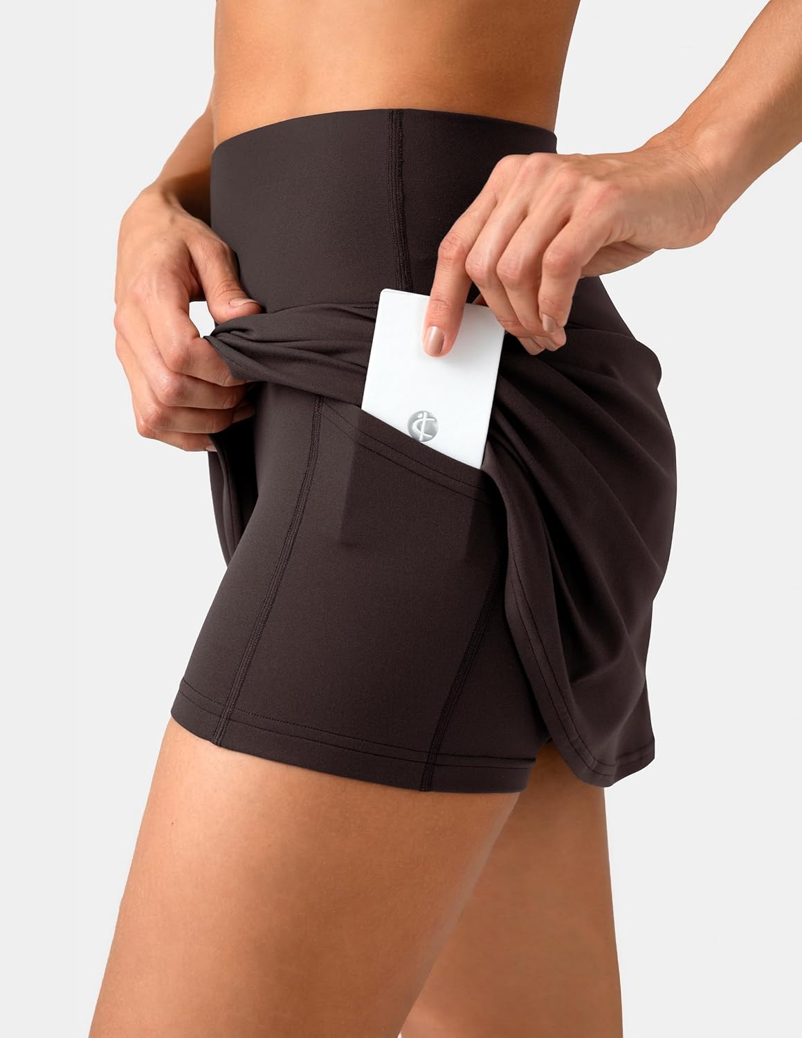 image:imageColorfulkoala Dreamlux Skirts for Women High Rise Athletic Golf Tennis Skorts Builtin Shorts with PocketsEspresso