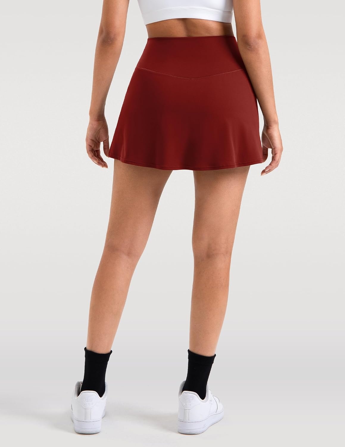 image:imageColorfulkoala Dreamlux Skirts for Women High Rise Athletic Golf Tennis Skorts Builtin Shorts with PocketsMerlot