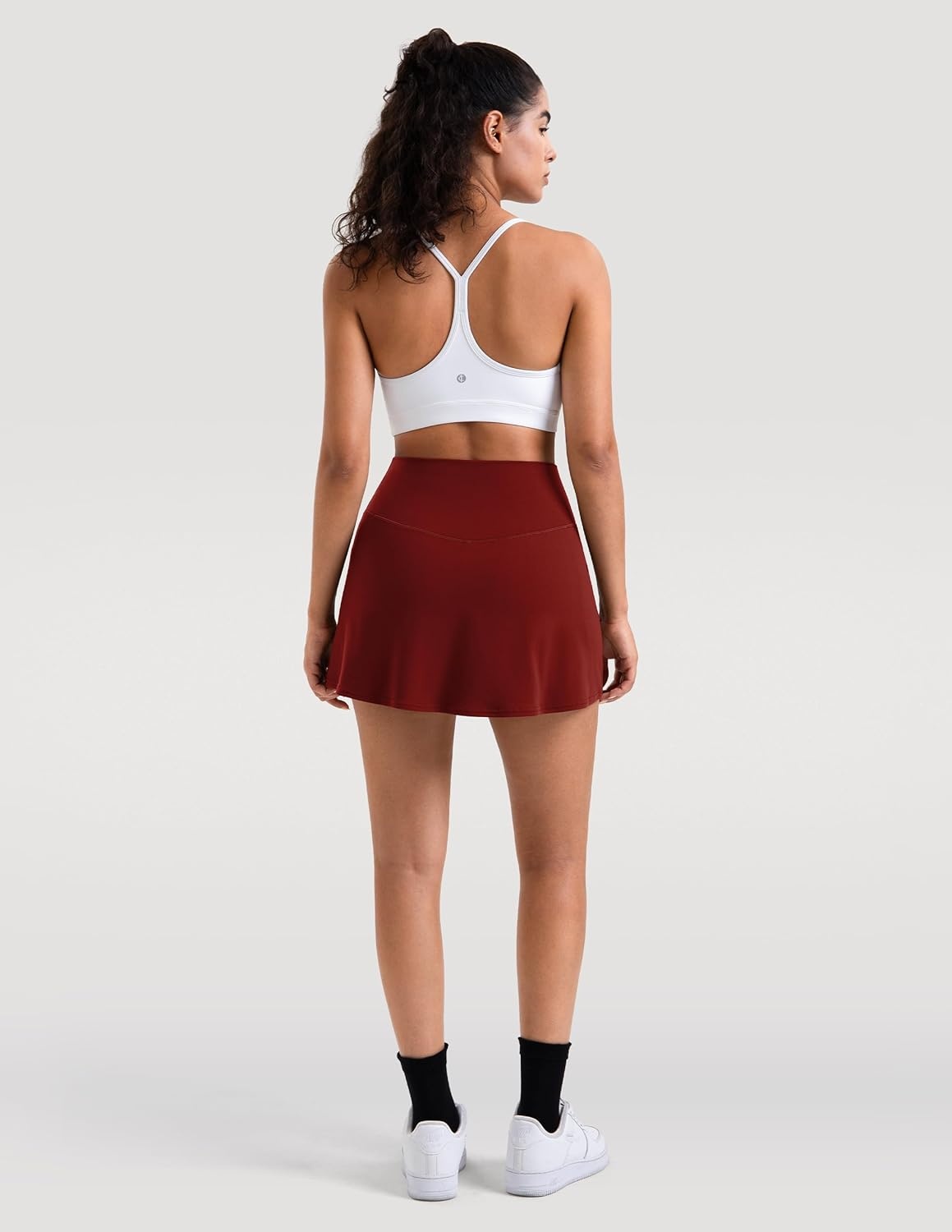 image:imageColorfulkoala Dreamlux Skirts for Women High Rise Athletic Golf Tennis Skorts Builtin Shorts with PocketsMerlot