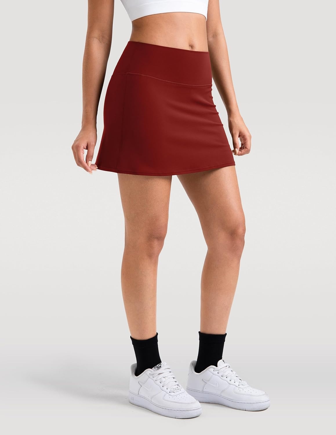 image:imageColorfulkoala Dreamlux Skirts for Women High Rise Athletic Golf Tennis Skorts Builtin Shorts with PocketsMerlot