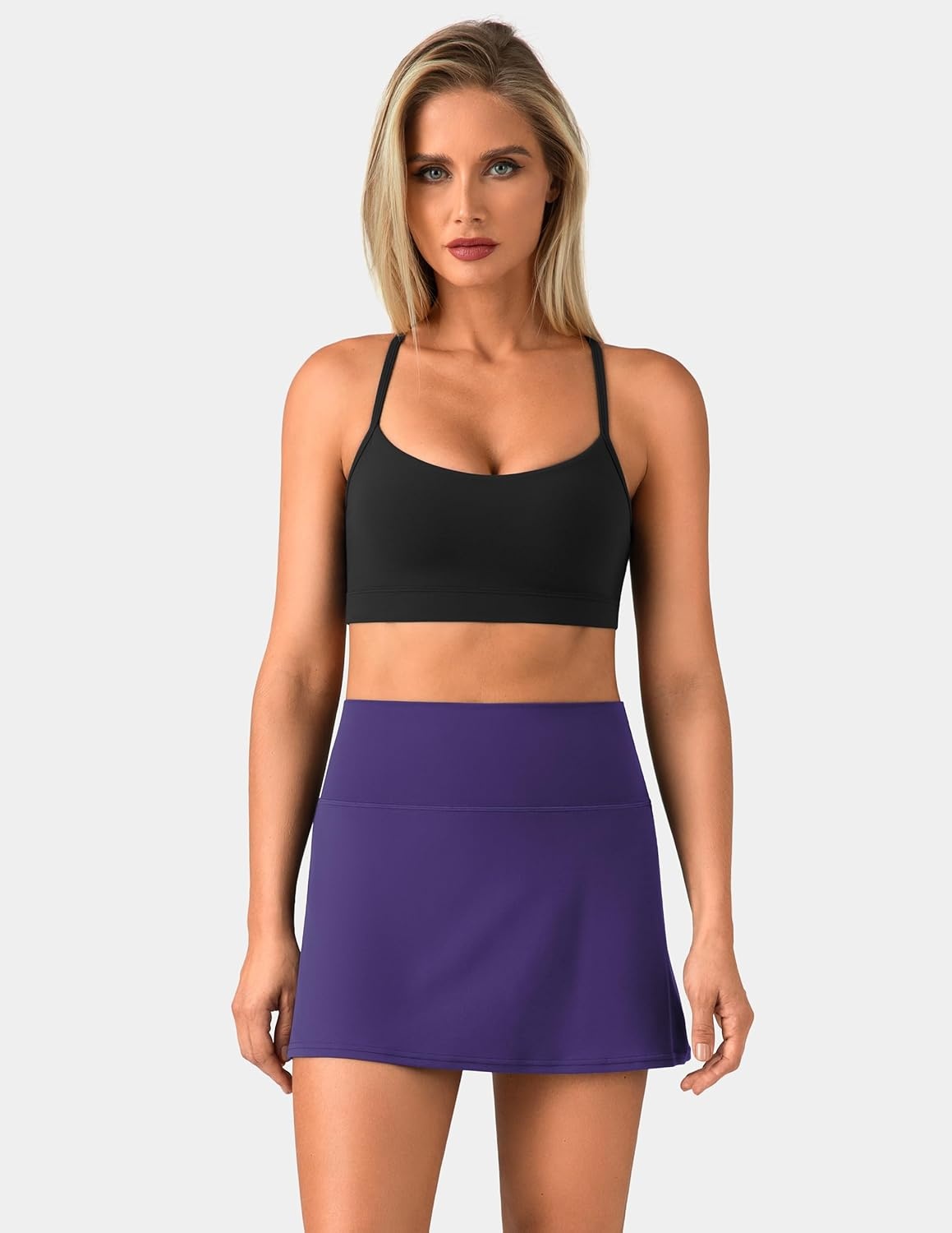 image:imageColorfulkoala Dreamlux Skirts for Women High Rise Athletic Golf Tennis Skorts Builtin Shorts with PocketsMulberry Purple