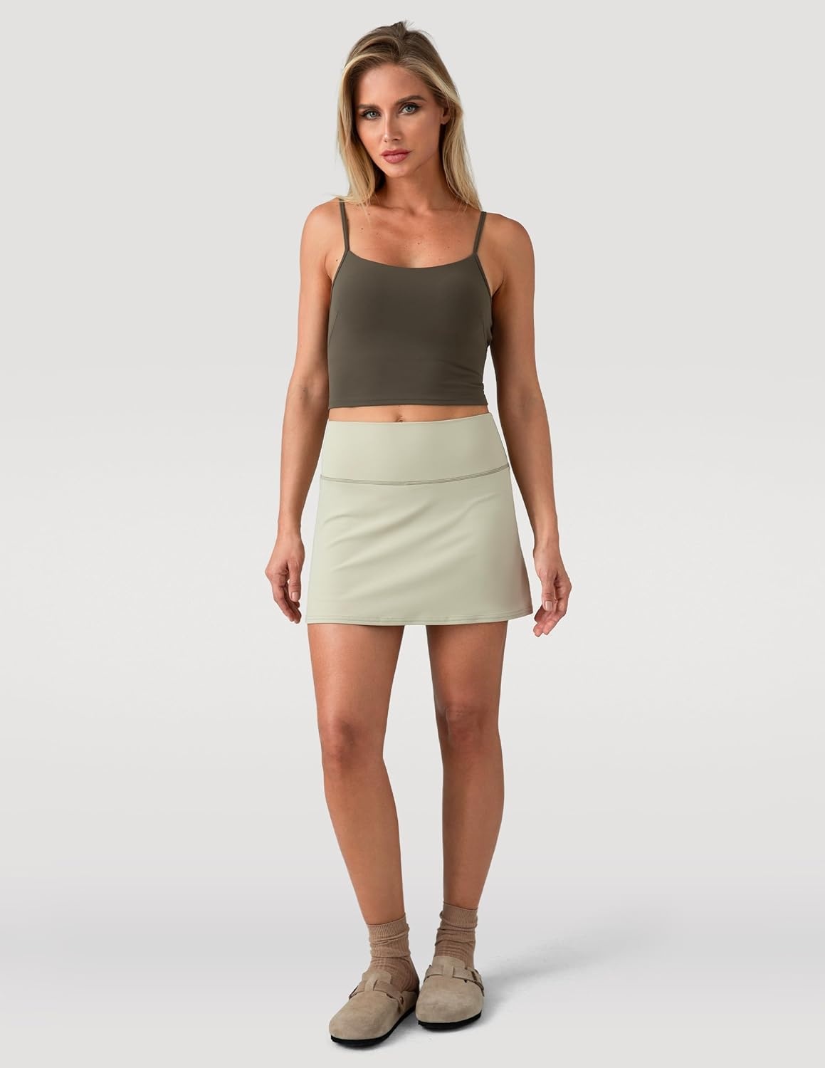 image:imageColorfulkoala Dreamlux Skirts for Women High Rise Athletic Golf Tennis Skorts Builtin Shorts with PocketsVanilla