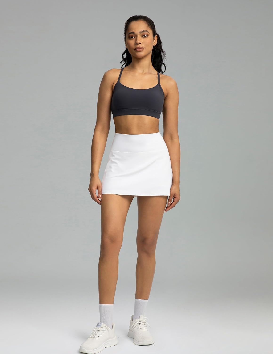 image:imageColorfulkoala Dreamlux Skirts for Women High Rise Athletic Golf Tennis Skorts Builtin Shorts with PocketsWhite