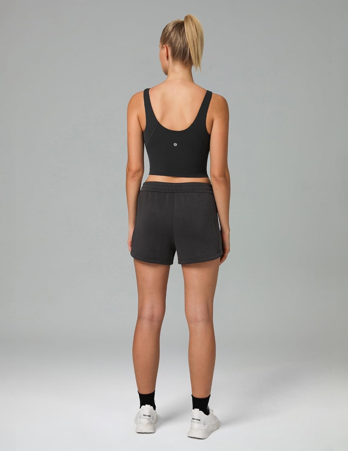 image:imageColorfulkoala Dreamlux Womens Padded Sports Bra High Neck UBack Yoga Running Workout Athletic Tank Top with Removable CupsBlack