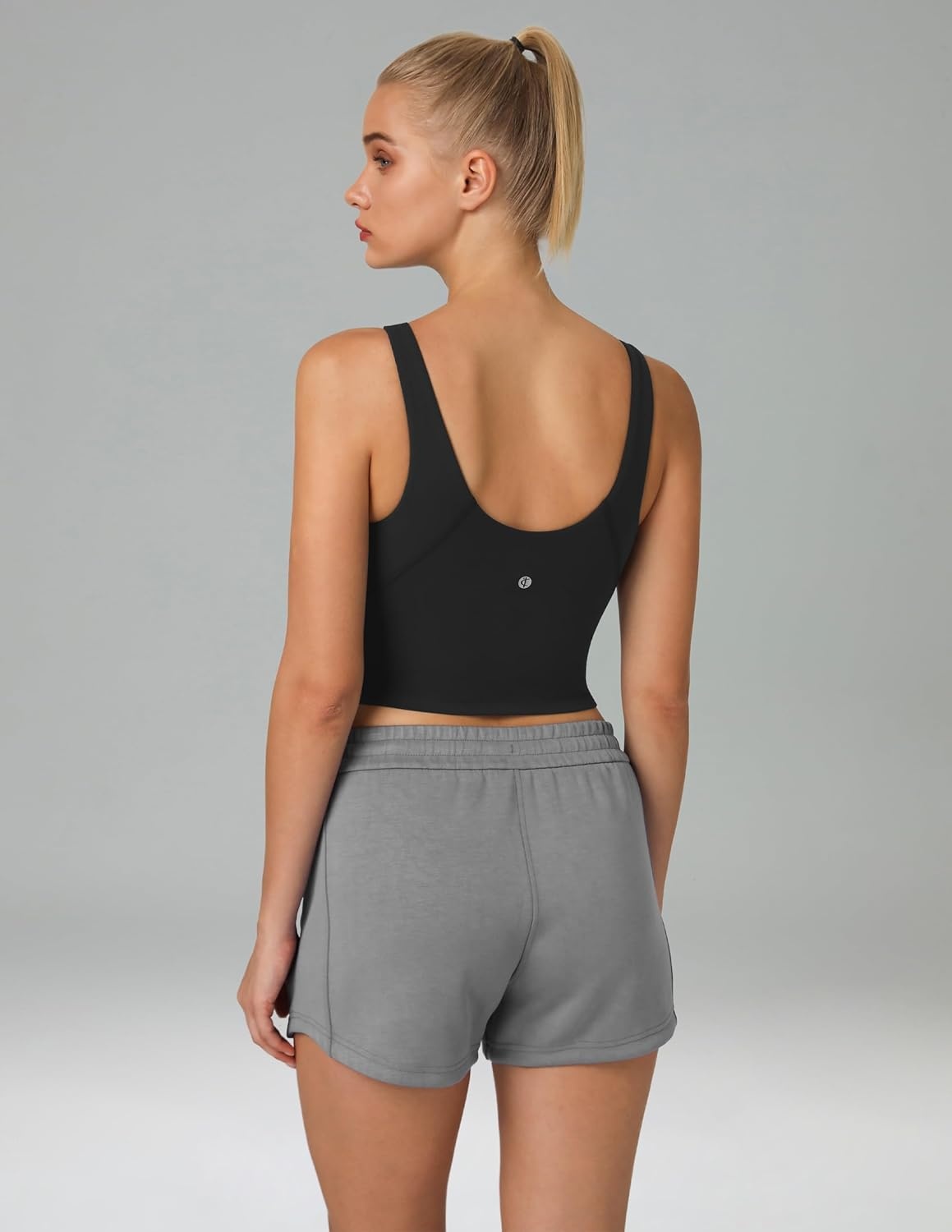 image:imageColorfulkoala Dreamlux Womens Padded Sports Bra High Neck UBack Yoga Running Workout Athletic Tank Top with Removable CupsBlack