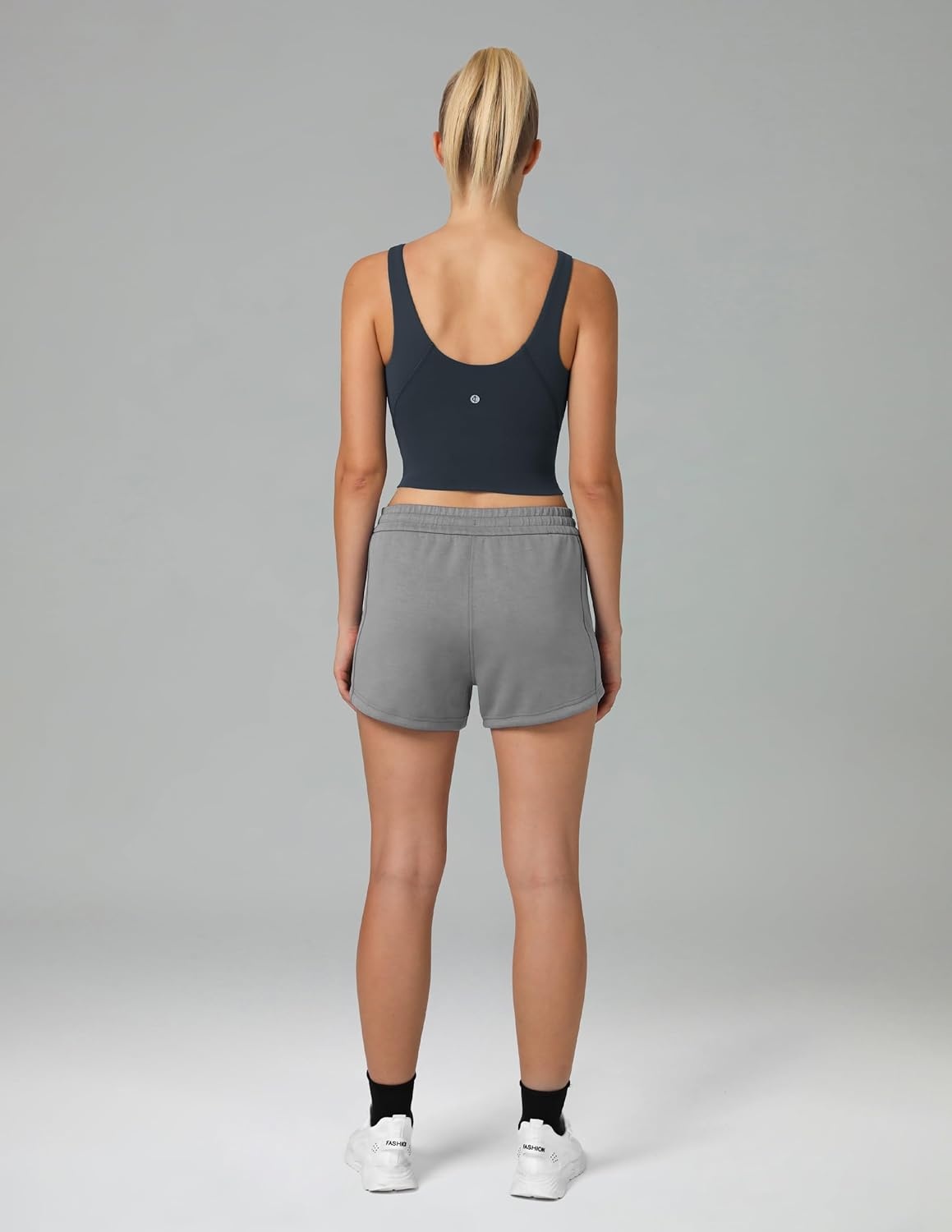 image:imageColorfulkoala Dreamlux Womens Padded Sports Bra High Neck UBack Yoga Running Workout Athletic Tank Top with Removable CupsBlue Ink