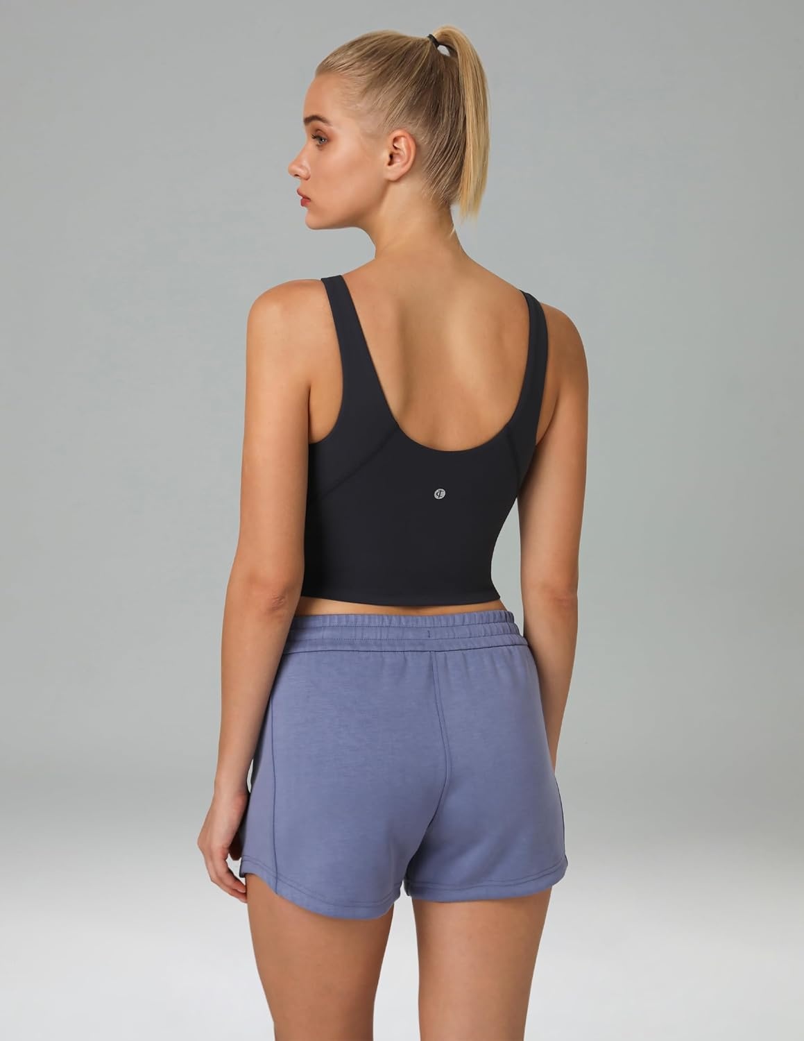 image:imageColorfulkoala Dreamlux Womens Padded Sports Bra High Neck UBack Yoga Running Workout Athletic Tank Top with Removable CupsDark Carbon