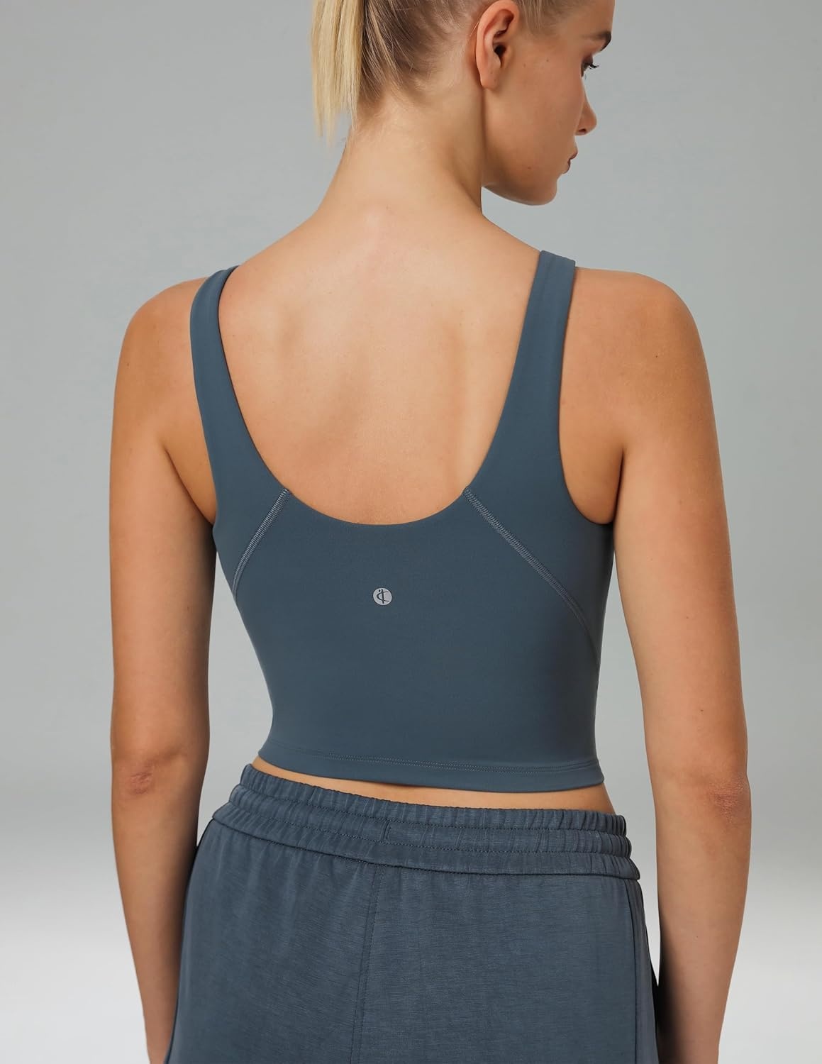 image:imageColorfulkoala Dreamlux Womens Padded Sports Bra High Neck UBack Yoga Running Workout Athletic Tank Top with Removable CupsDark Jasper