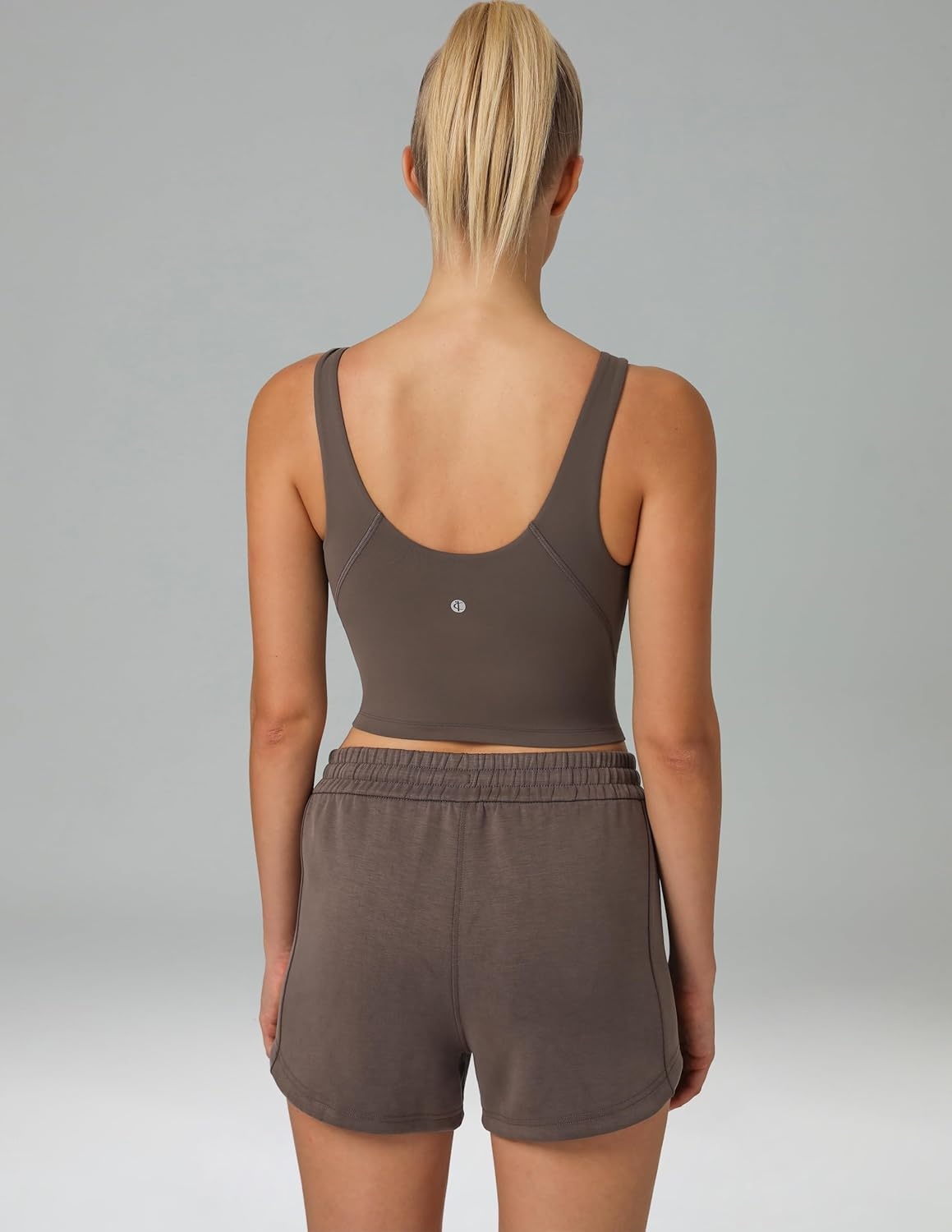 image:imageColorfulkoala Dreamlux Womens Padded Sports Bra High Neck UBack Yoga Running Workout Athletic Tank Top with Removable CupsMajor Brown