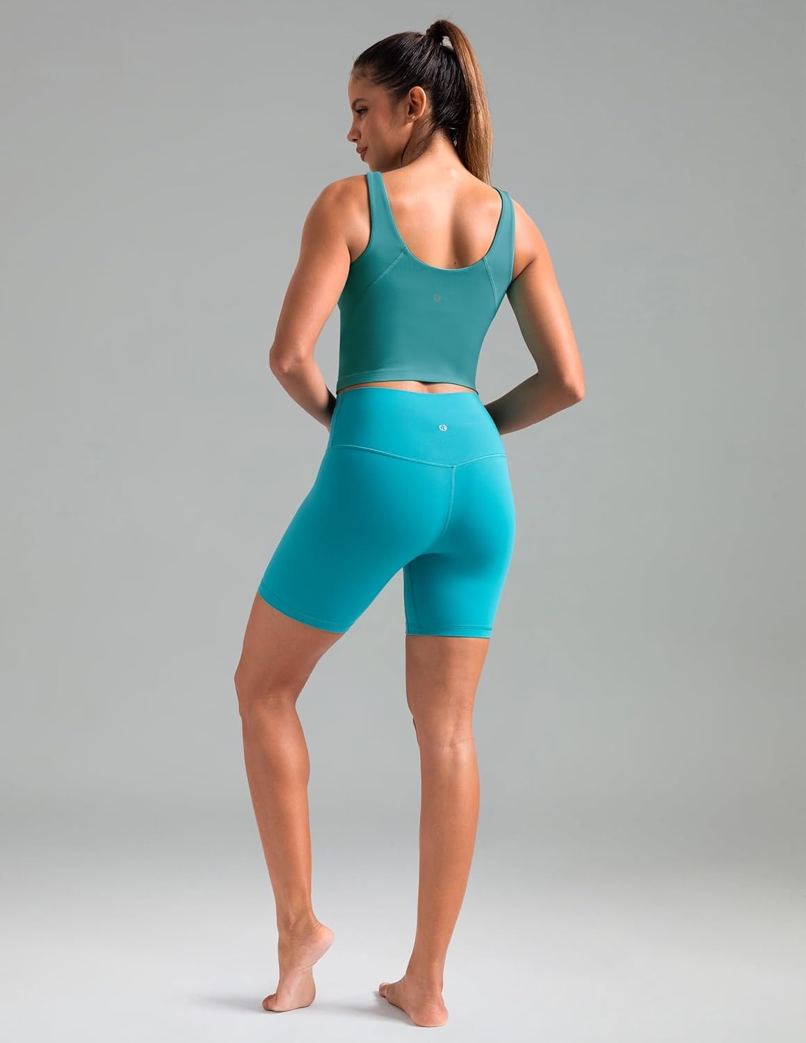 image:imageColorfulkoala Dreamlux Womens Padded Sports Bra High Neck UBack Yoga Running Workout Athletic Tank Top with Removable CupsNavigate