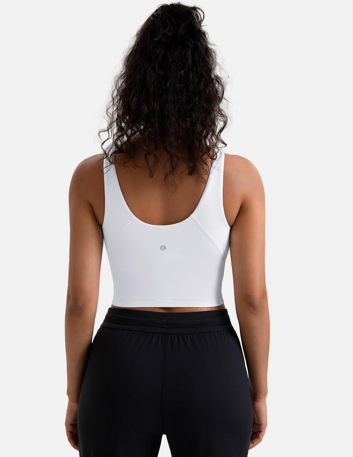 image:imageColorfulkoala Dreamlux Womens Padded Sports Bra High Neck UBack Yoga Running Workout Athletic Tank Top with Removable CupsWhite