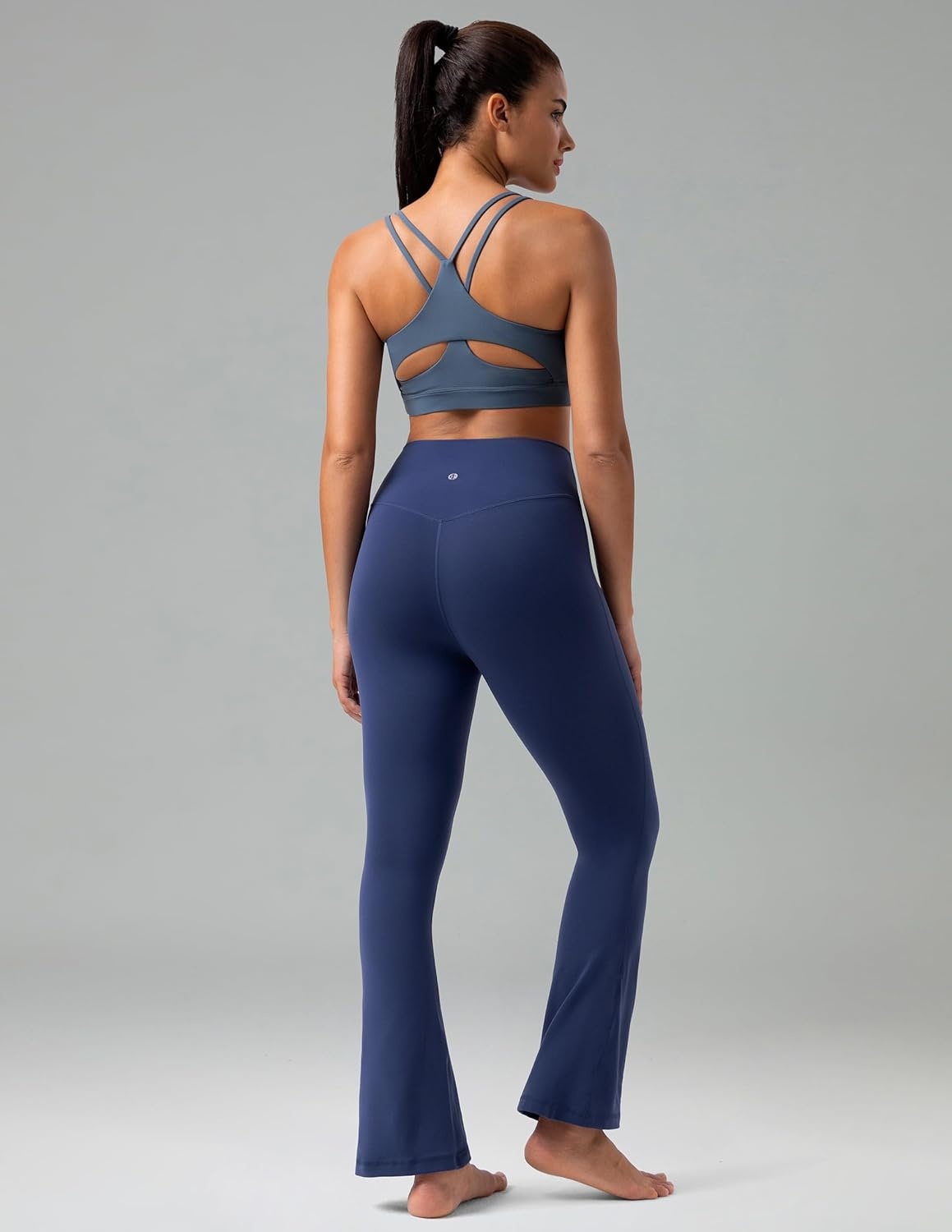 image:imageColorfulkoala No Front Seam Flare Leggings Dreamlux HighWaisted Workout Yoga Pants for Women 275 295 315 InseamBaleine Blue