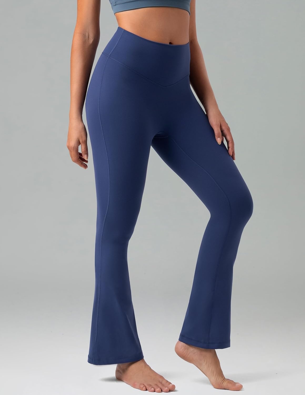 image:imageColorfulkoala No Front Seam Flare Leggings Dreamlux HighWaisted Workout Yoga Pants for Women 275 295 315 InseamBaleine Blue