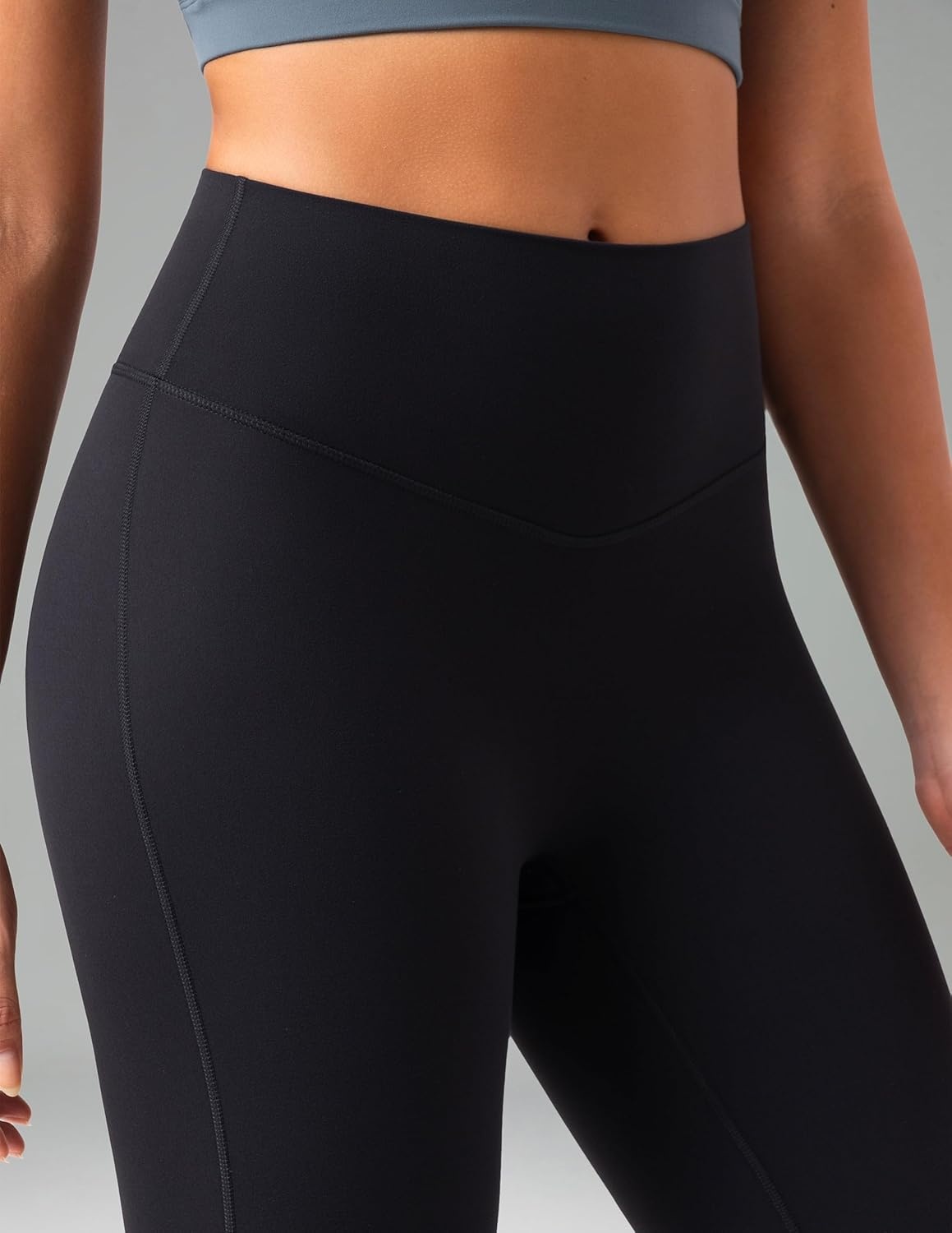 image:imageColorfulkoala No Front Seam Flare Leggings Dreamlux HighWaisted Workout Yoga Pants for Women 275 295 315 InseamBlack