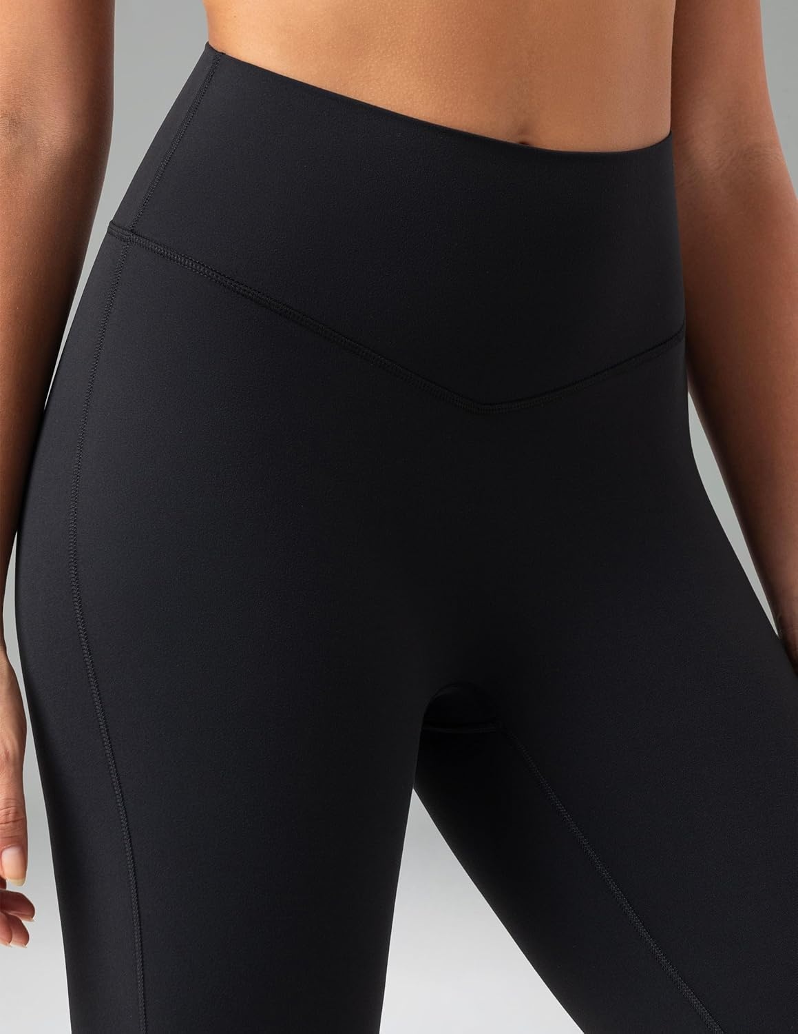 image:imageColorfulkoala No Front Seam Flare Leggings Dreamlux HighWaisted Workout Yoga Pants for Women 275 295 315 InseamBlack