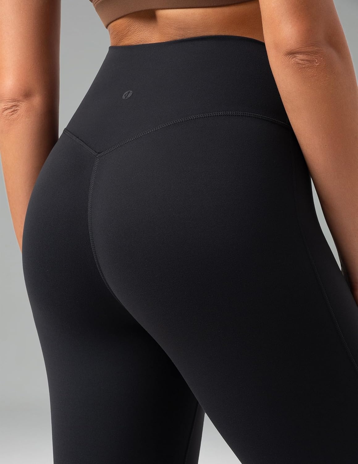 image:imageColorfulkoala No Front Seam Flare Leggings Dreamlux HighWaisted Workout Yoga Pants for Women 275 295 315 InseamBlack