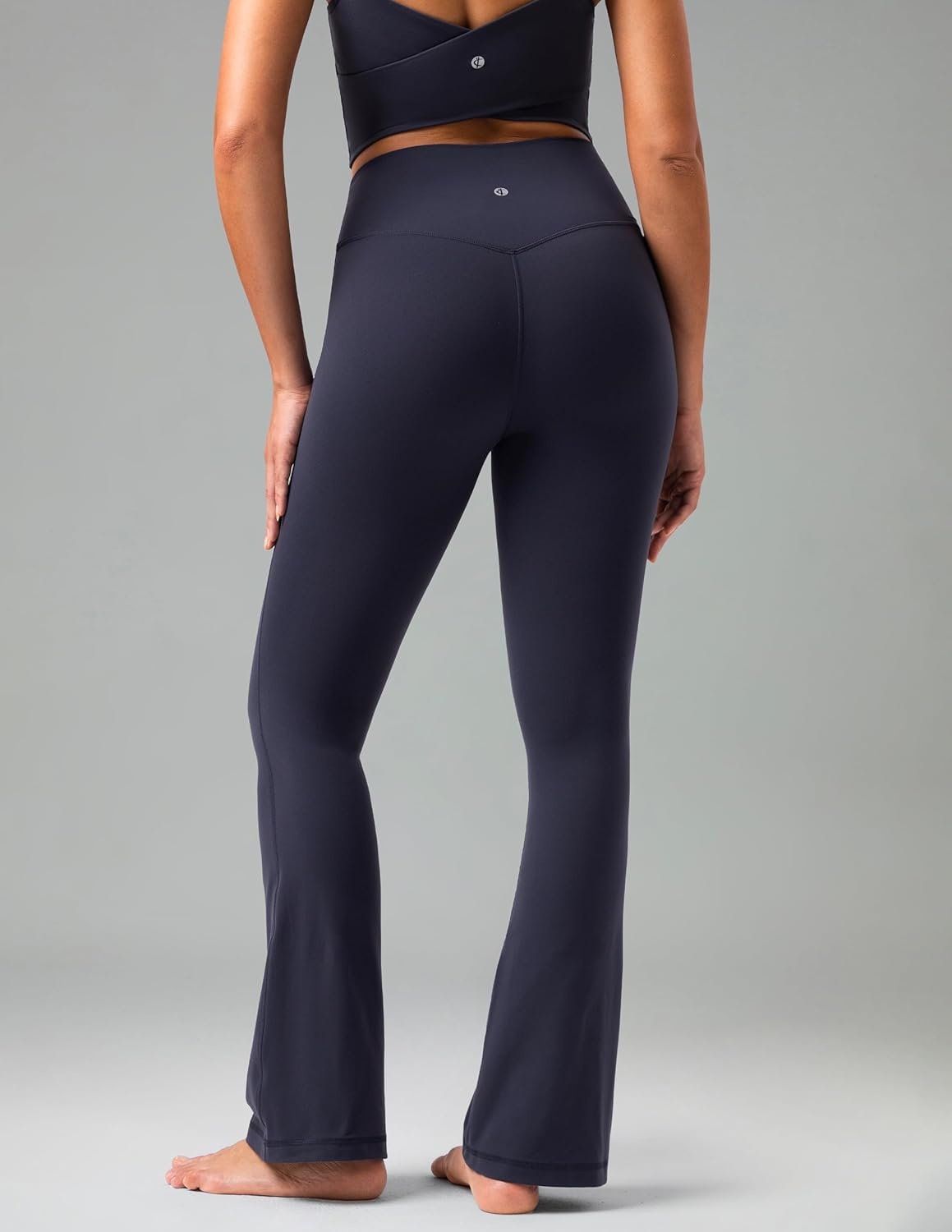 image:imageColorfulkoala No Front Seam Flare Leggings Dreamlux HighWaisted Workout Yoga Pants for Women 275 295 315 InseamBlue Ink