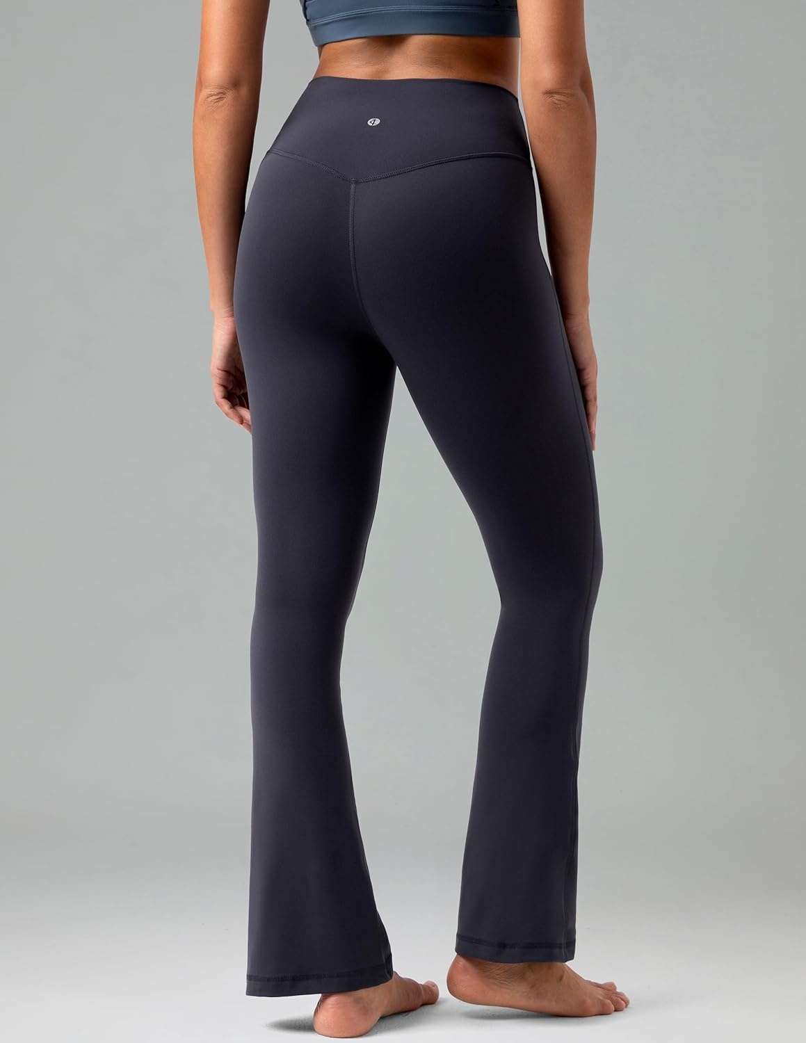image:imageColorfulkoala No Front Seam Flare Leggings Dreamlux HighWaisted Workout Yoga Pants for Women 275 295 315 InseamBlue Ink