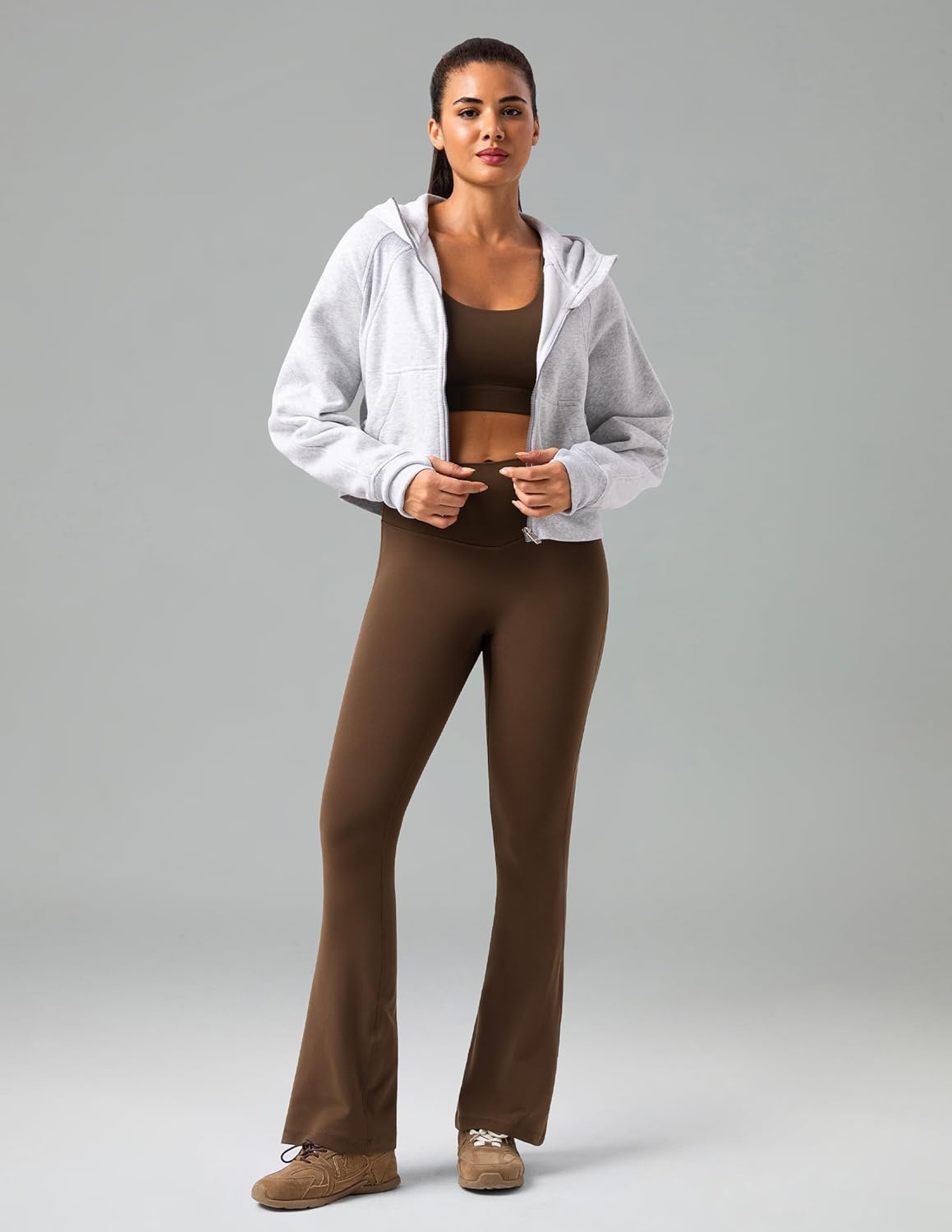 image:imageColorfulkoala No Front Seam Flare Leggings Dreamlux HighWaisted Workout Yoga Pants for Women 275 295 315 InseamCocoa