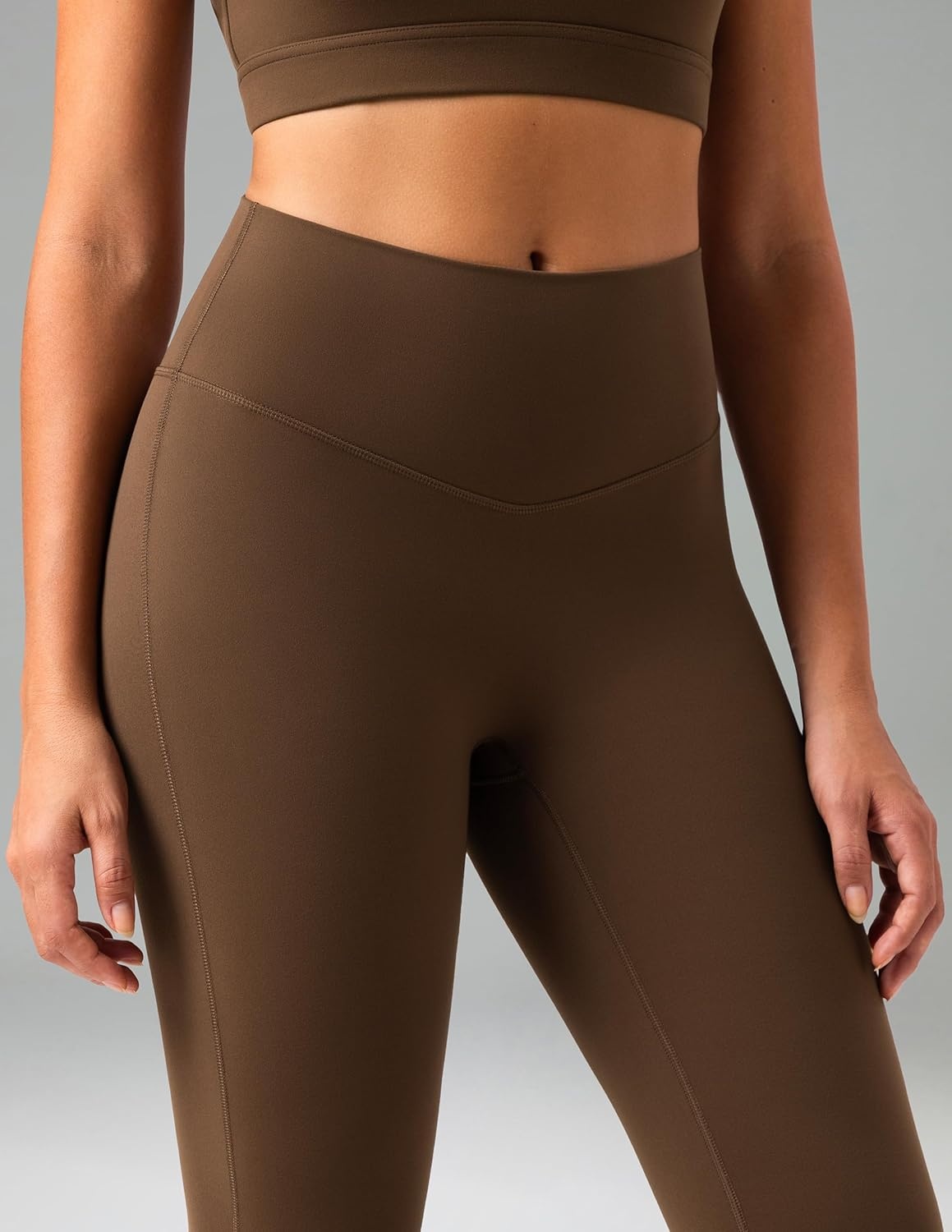 image:imageColorfulkoala No Front Seam Flare Leggings Dreamlux HighWaisted Workout Yoga Pants for Women 275 295 315 InseamCocoa