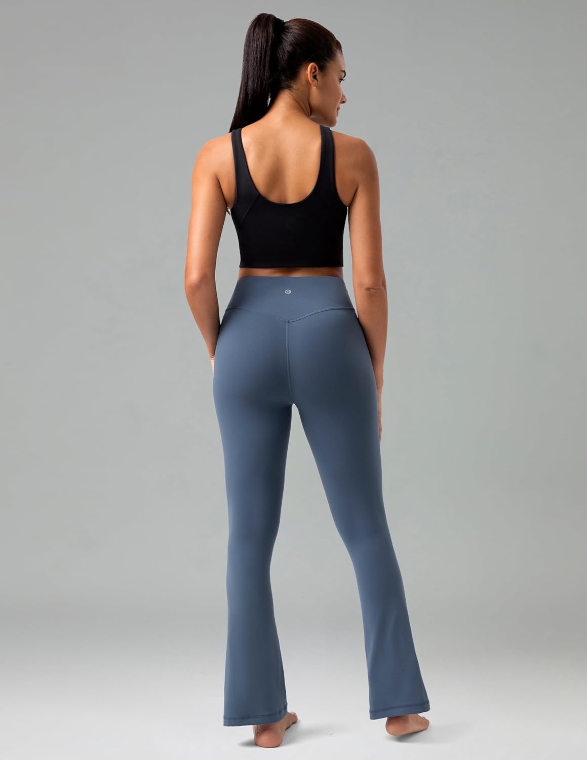 image:imageColorfulkoala No Front Seam Flare Leggings Dreamlux HighWaisted Workout Yoga Pants for Women 275 295 315 InseamDark Jasper